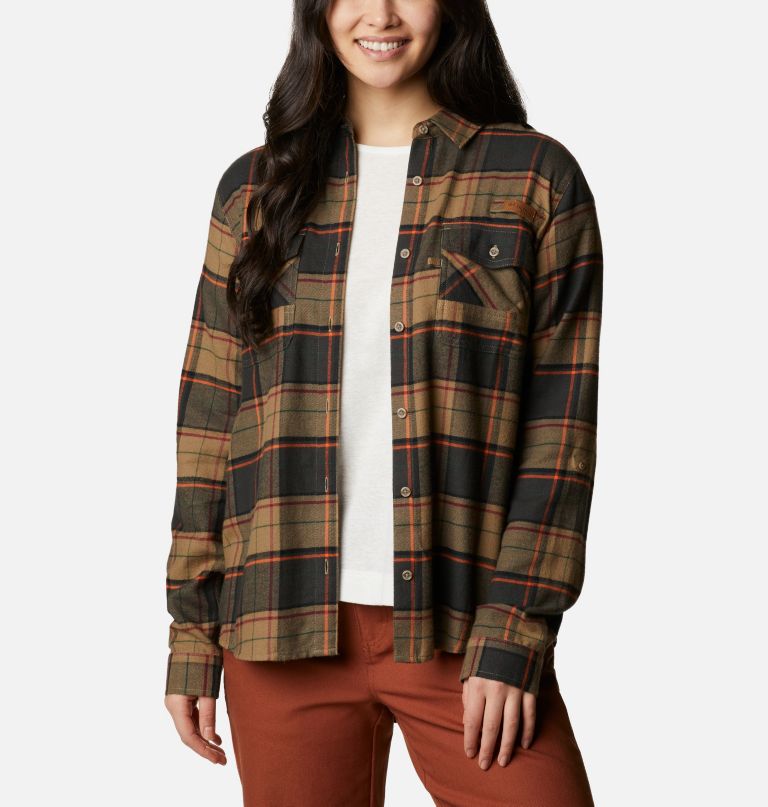 Columbia Women' PH Roughtail Lon Sleev Fiel Flannel