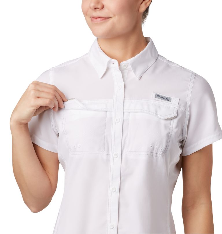 Columbia Women' PF L Drag Shor Sleev Shirt