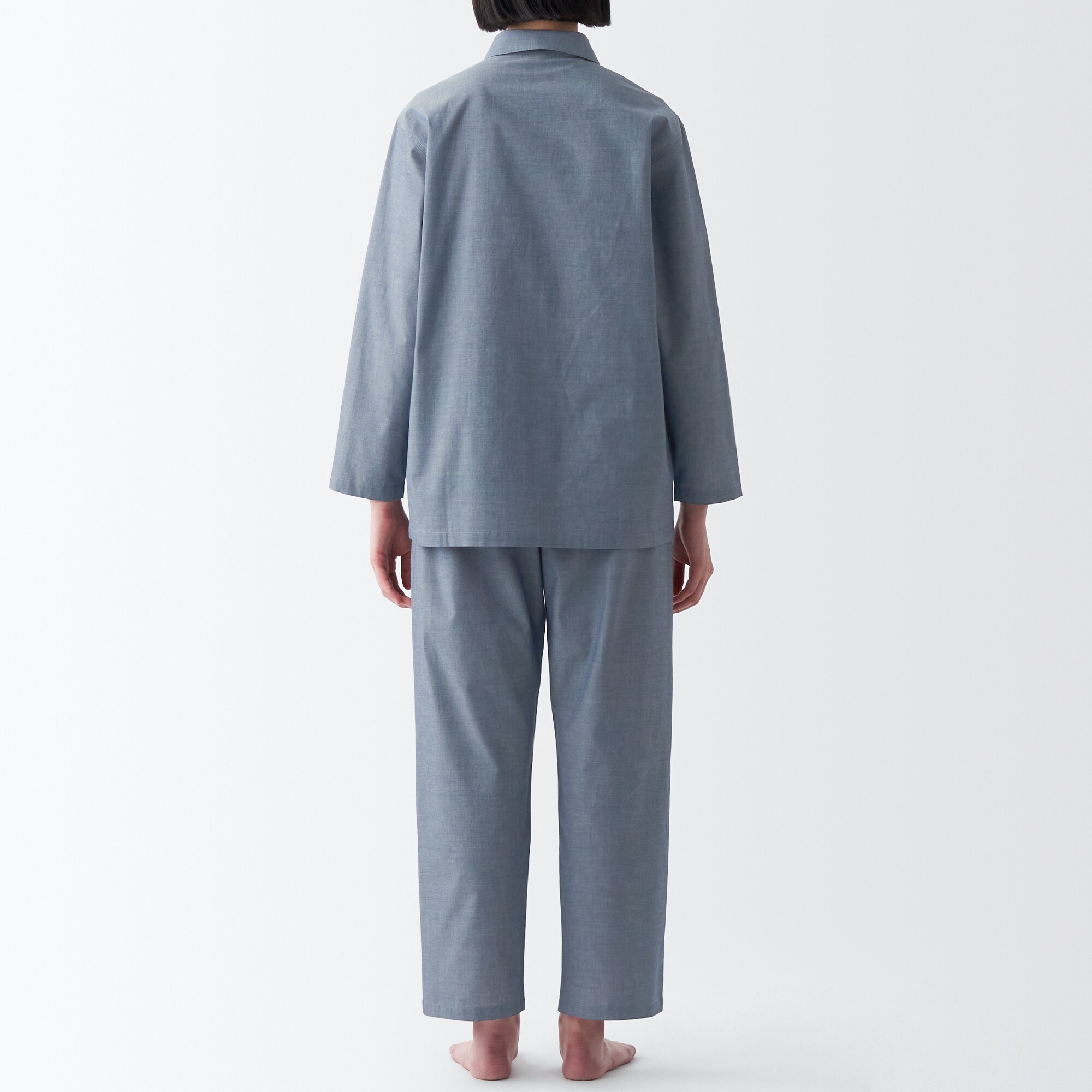 【年中着られる定番】綿ブロード　長袖パジャマ