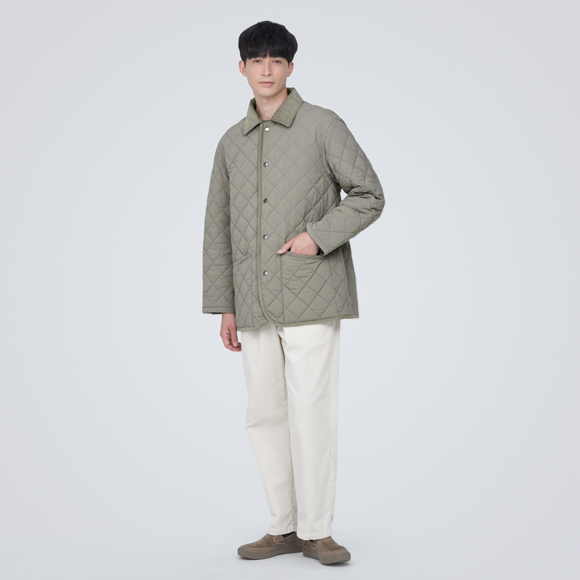 洗えるキルティングジャケット