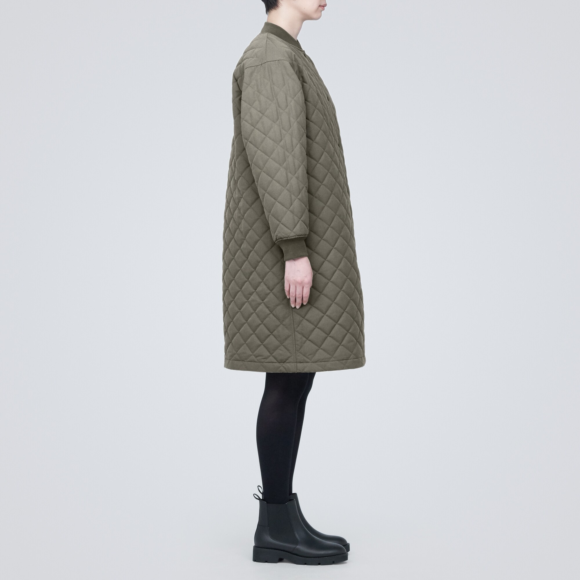 洗える　キルティングコート