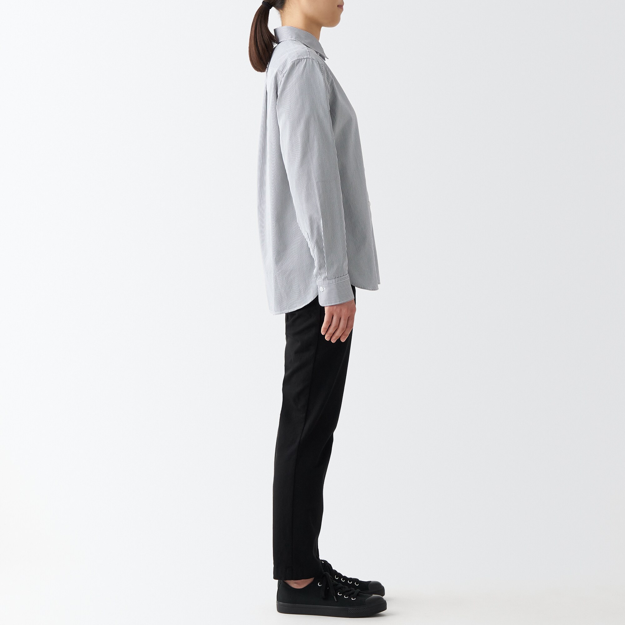 洗いざらしブロードレギュラーカラーシャツ