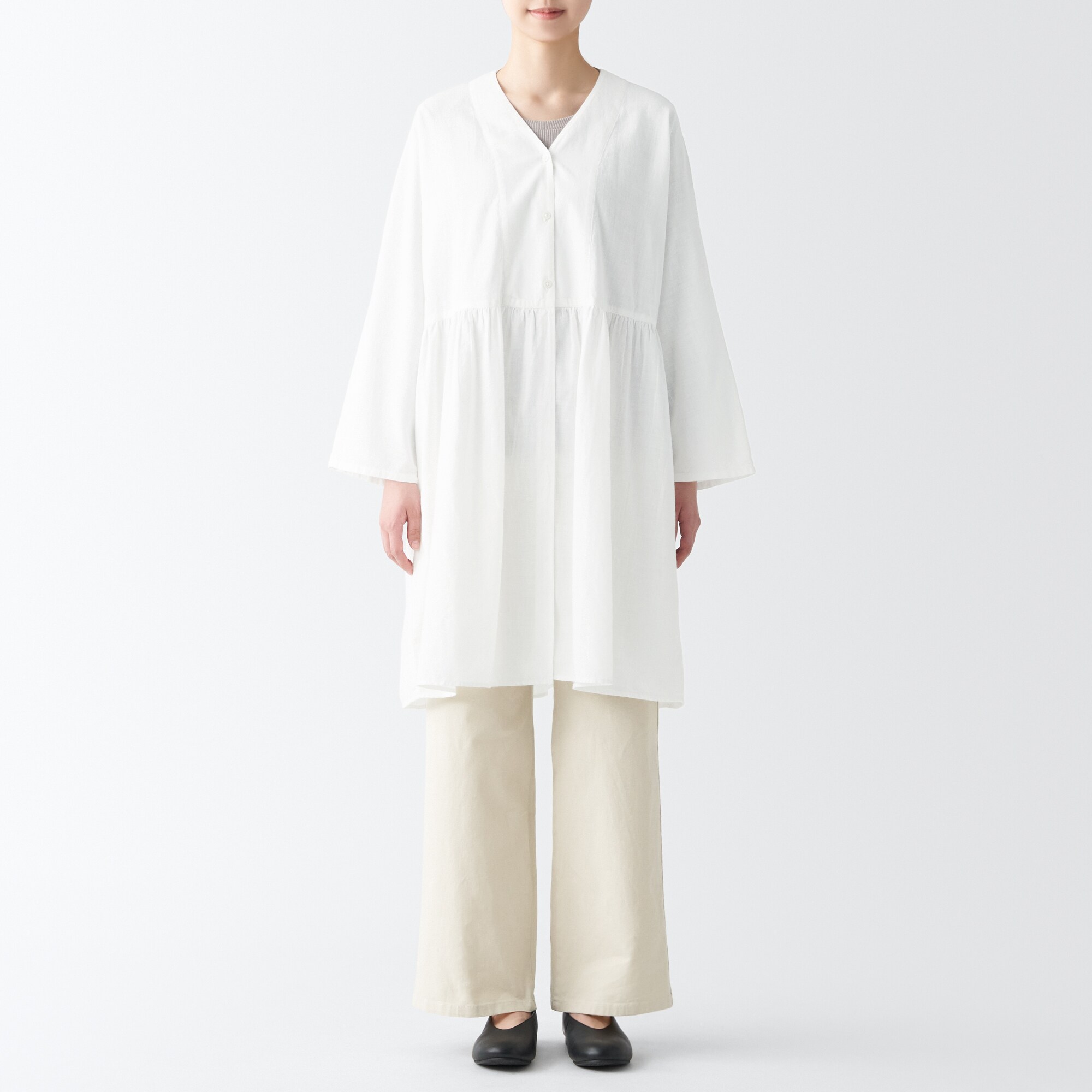 インドの手紡ぎ手織りチュニック（婦人）