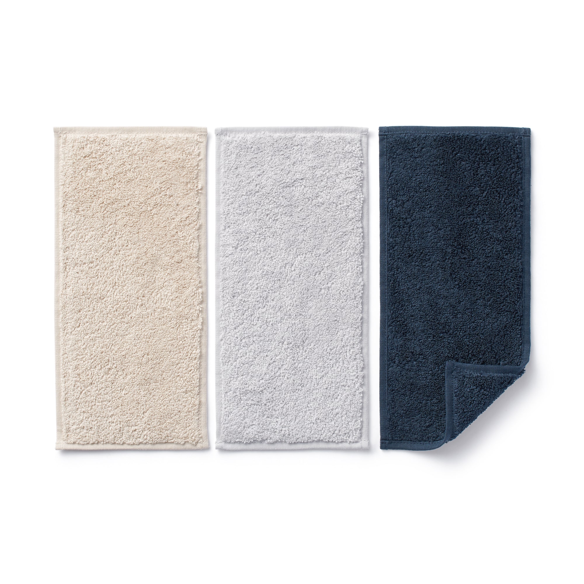 綿　ハーフハンカチ　３枚組