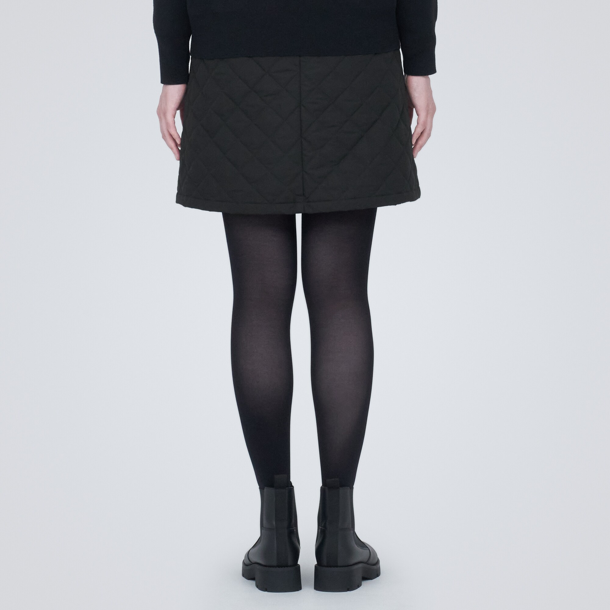 洗える　キルティングミニスカート