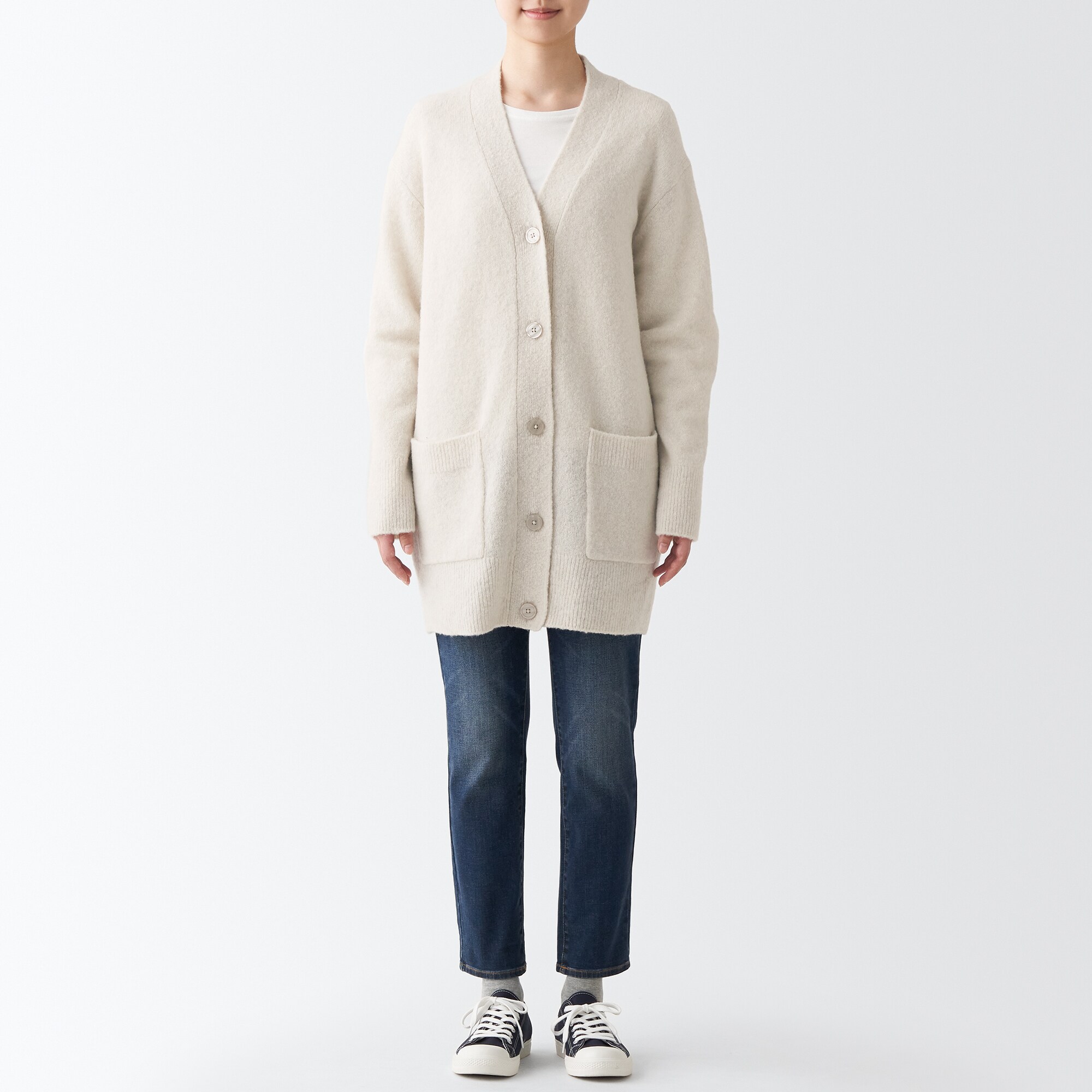 ヤク混Ｖネックカーディガン