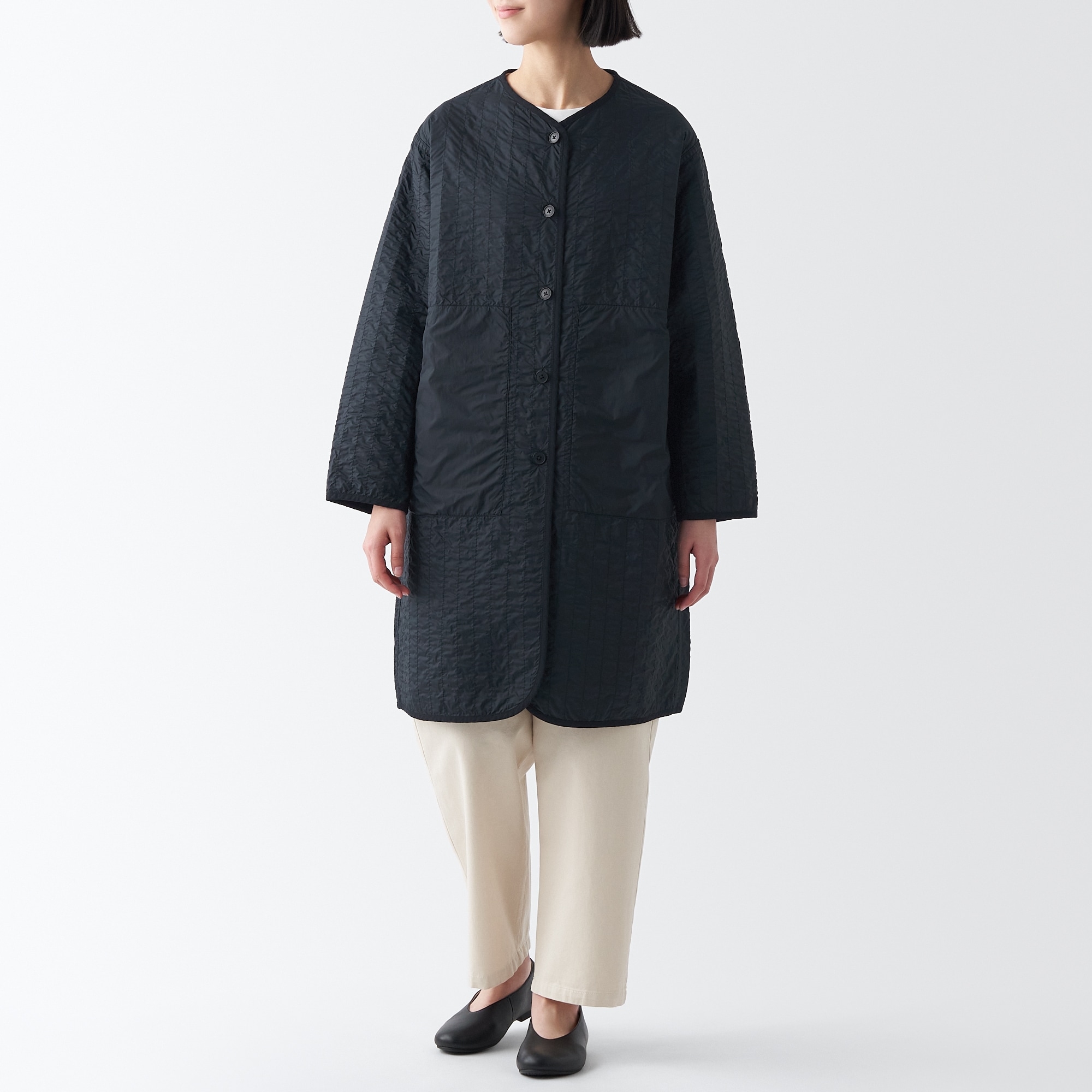 リバーシブルキルトコート