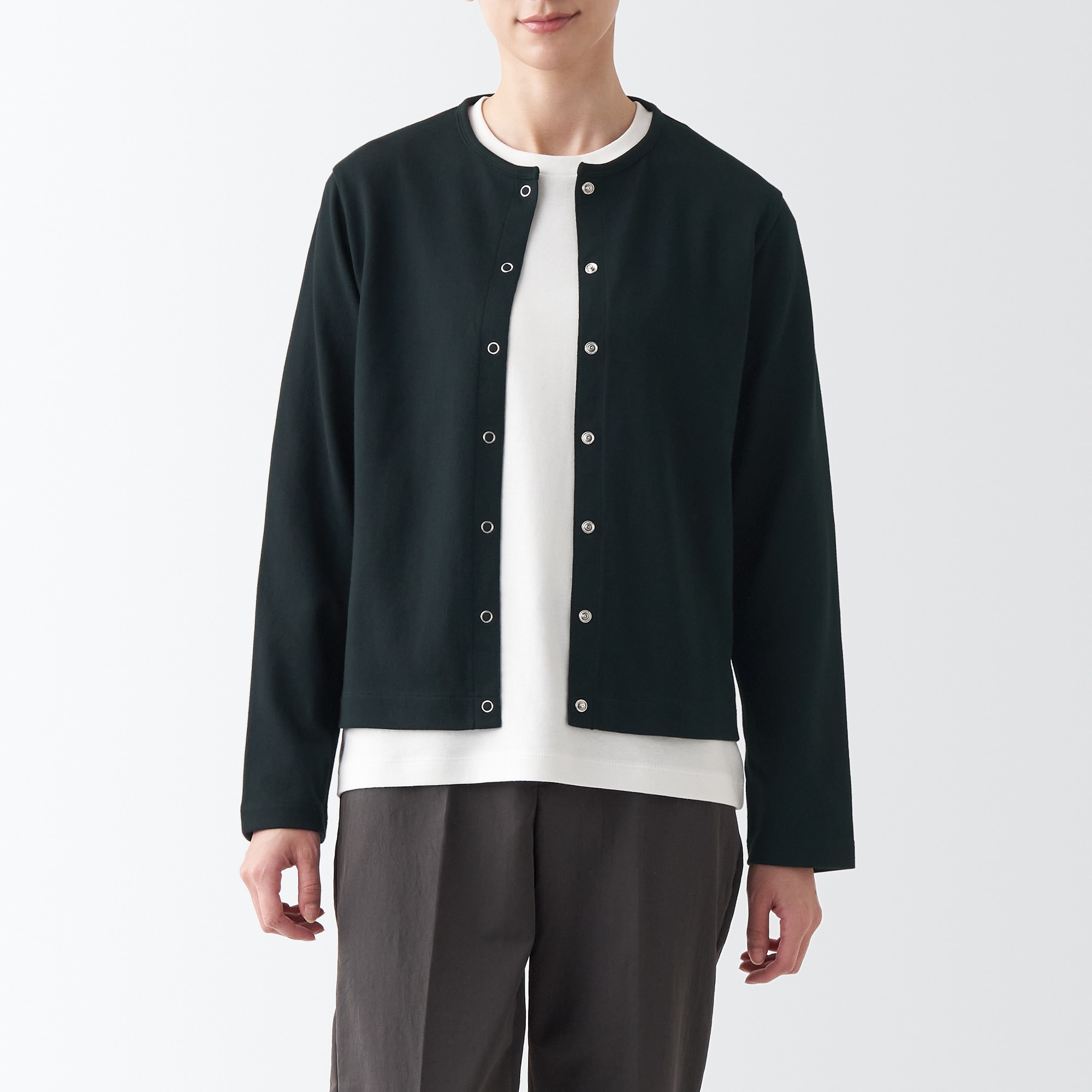 太番手カーディガン