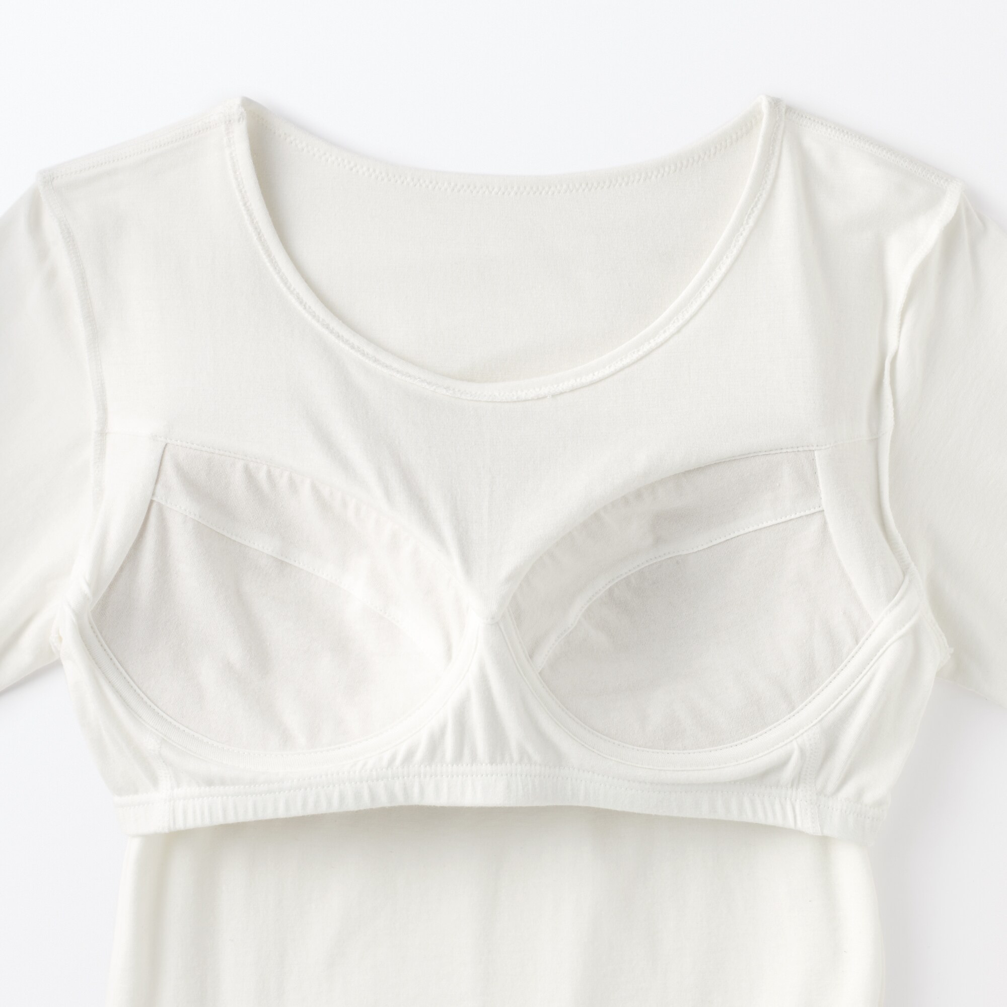 あったか綿　ブラ長袖Ｔシャツ