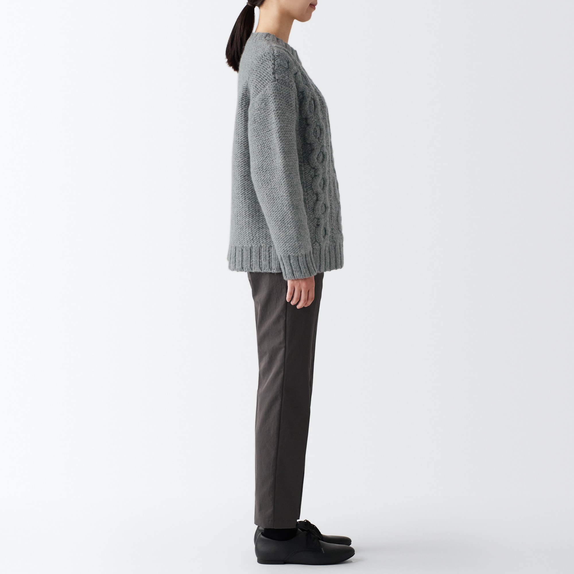 手編みニットアラン柄セーター