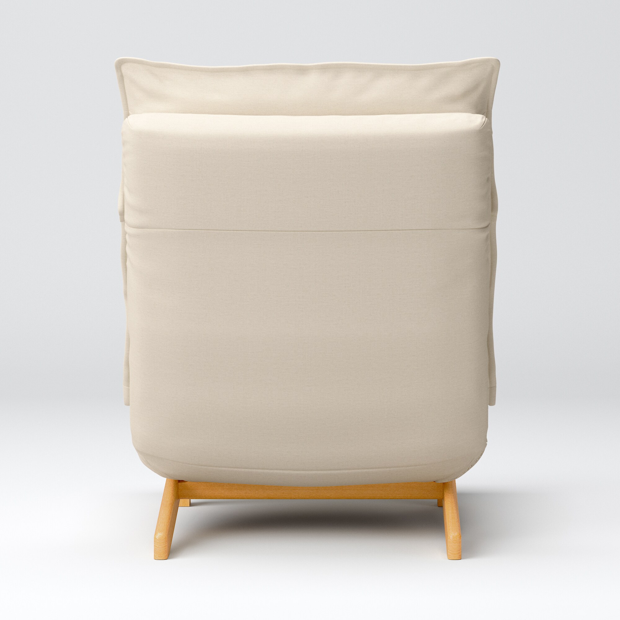 【カバー】綿麻バスケット織ハイバックリクライニングソファ・１シーター用カバー