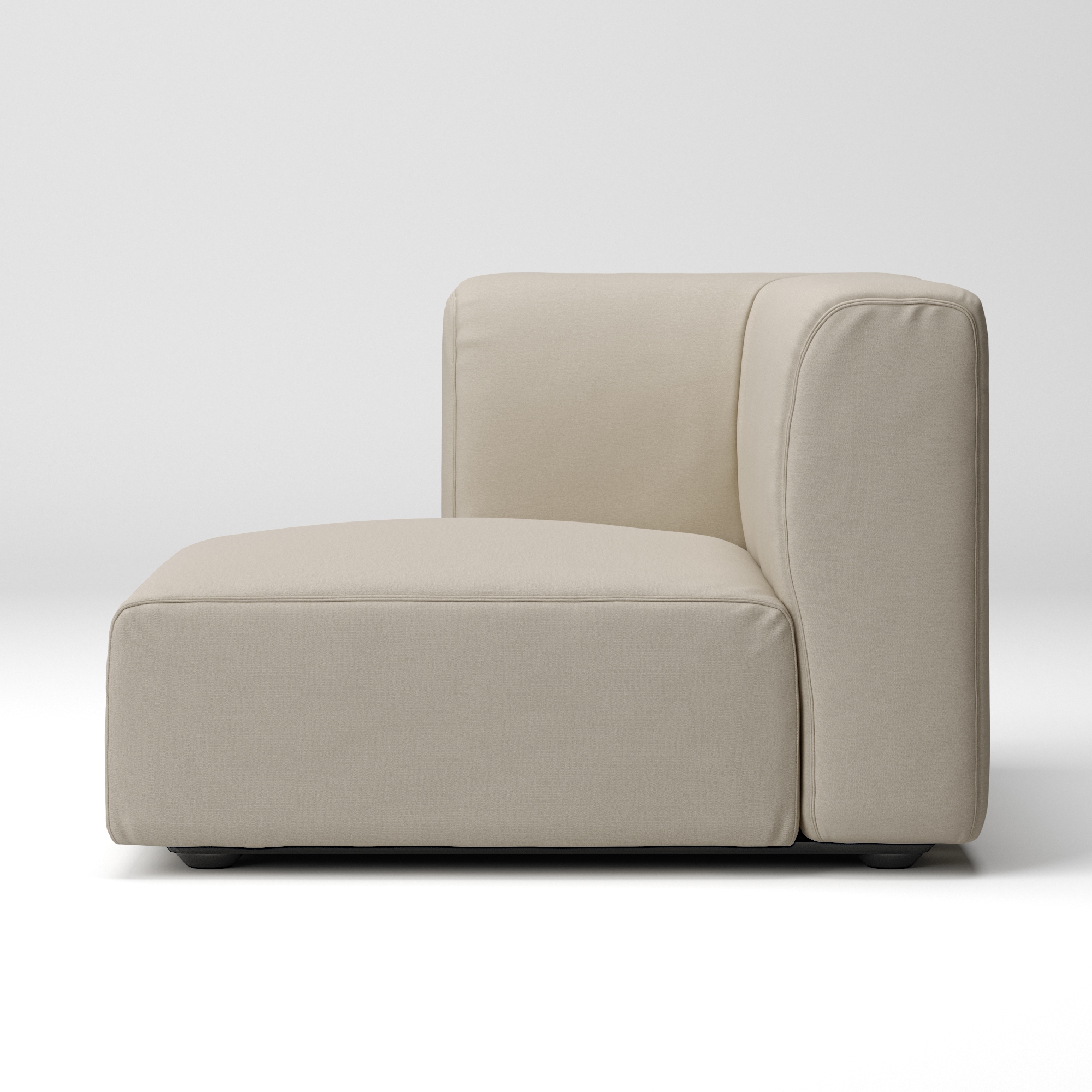 【カバー】洗いざらしの綿帆布ユニットソファ・ハーフアーム・大（右）用カバー／生成