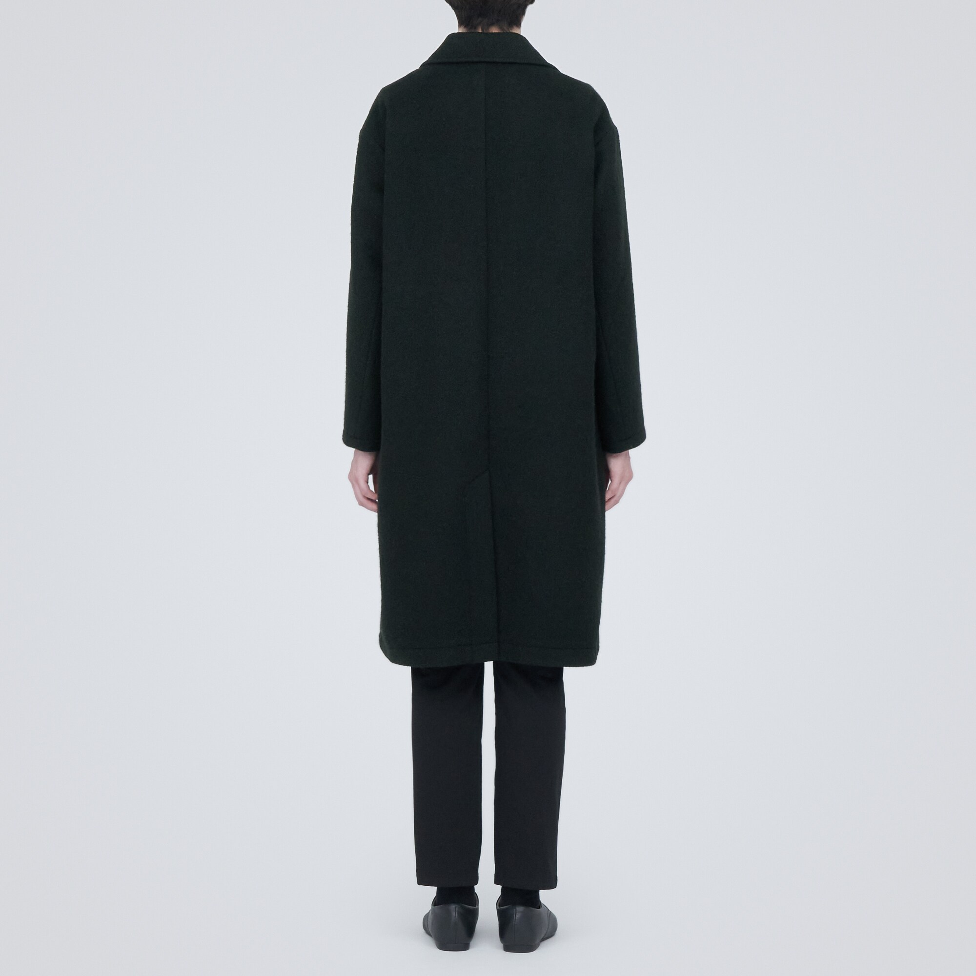 再生ウール混チェスターコート