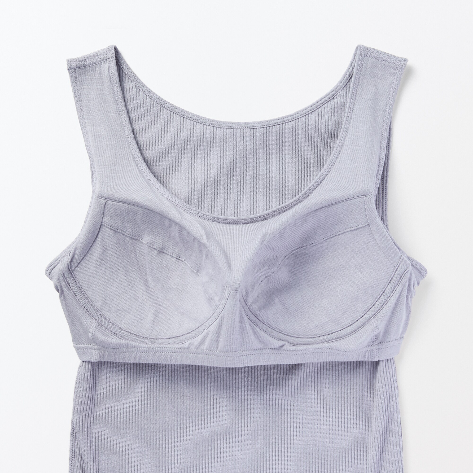 なめらかリブブラタンクトップ