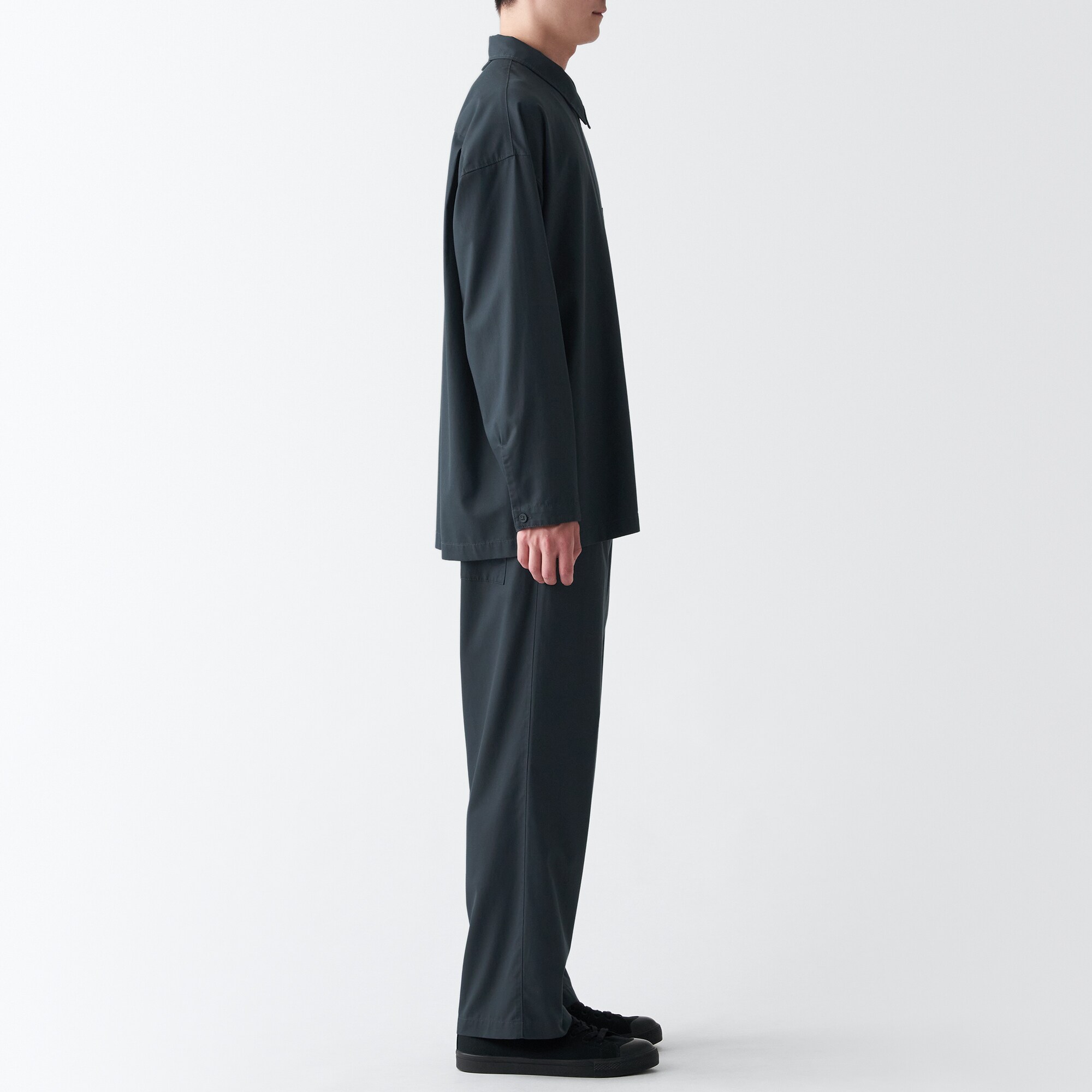 洗いざらしリヨセル混イージーパンツ