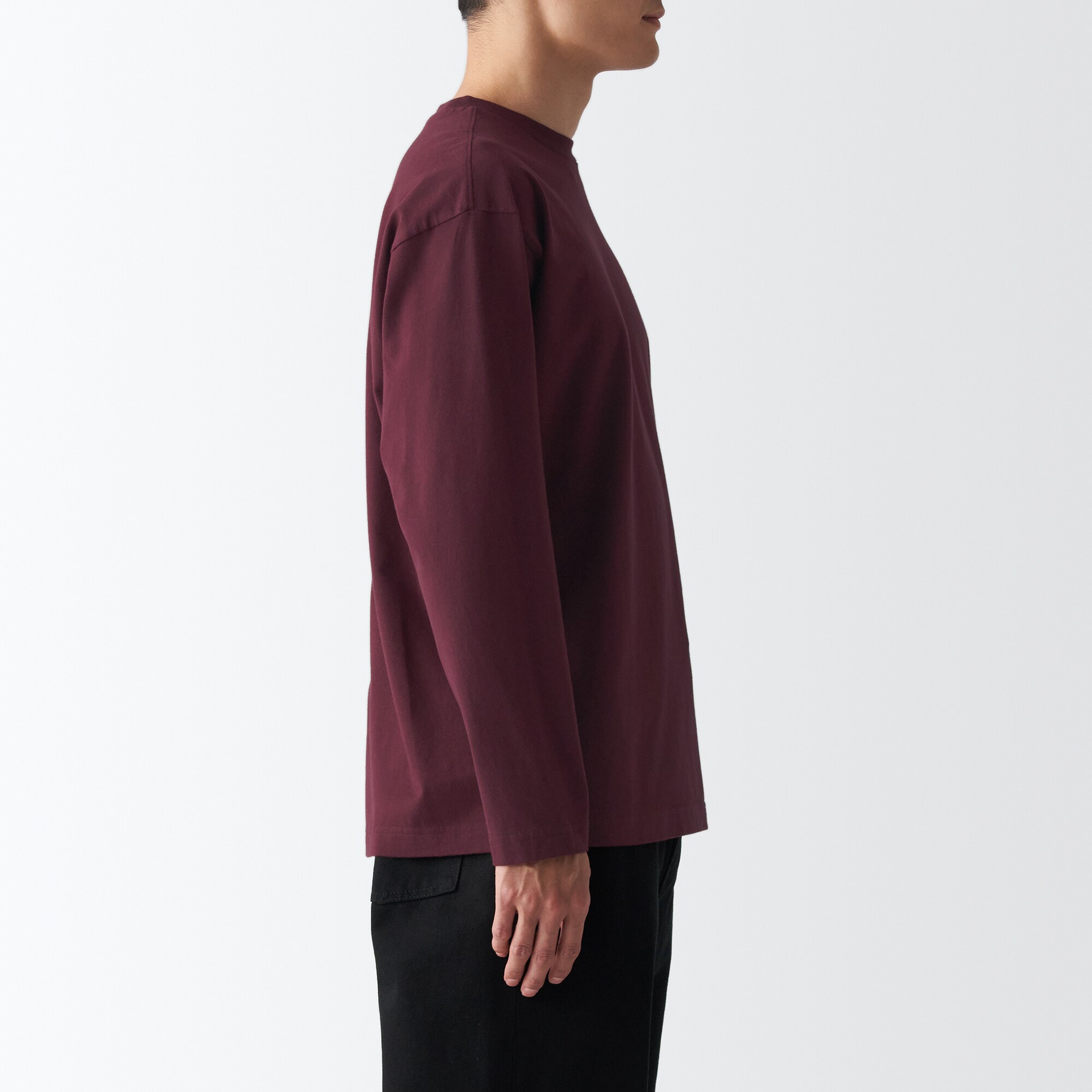 起毛クルーネック長袖Ｔシャツ