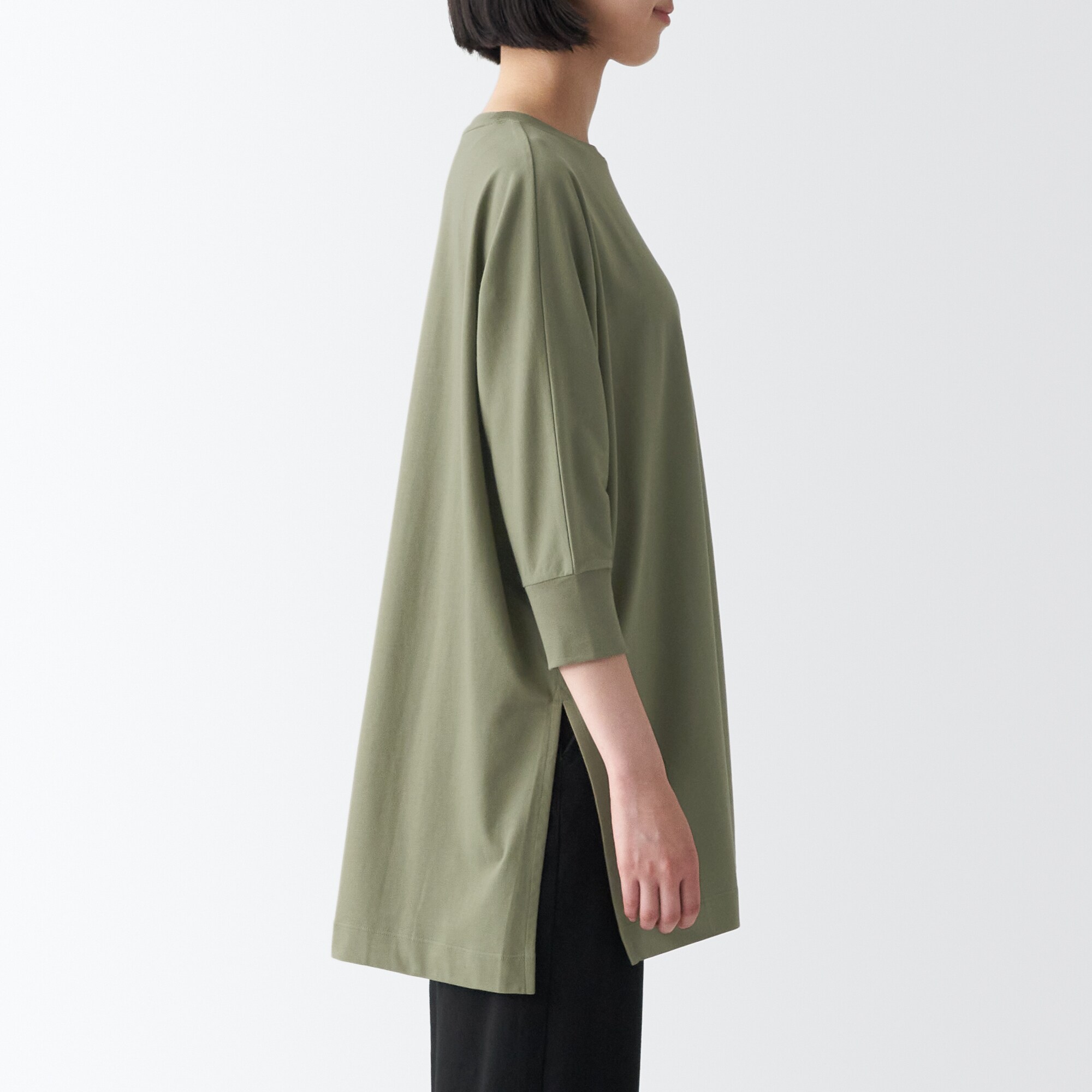 ＵＶカット天竺編み七分袖チュニック