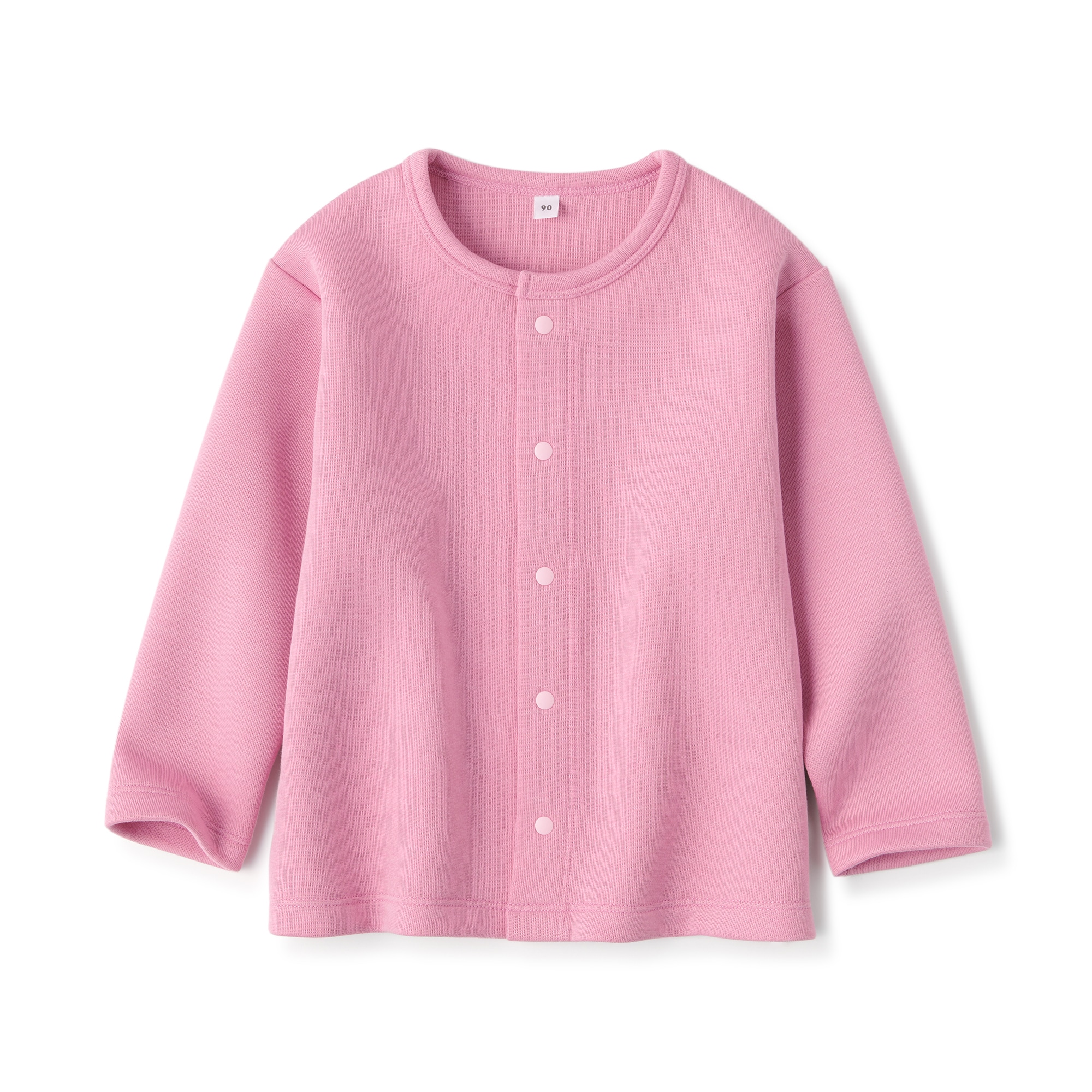 ベビー　二重編みスウェットスナップカーディガン