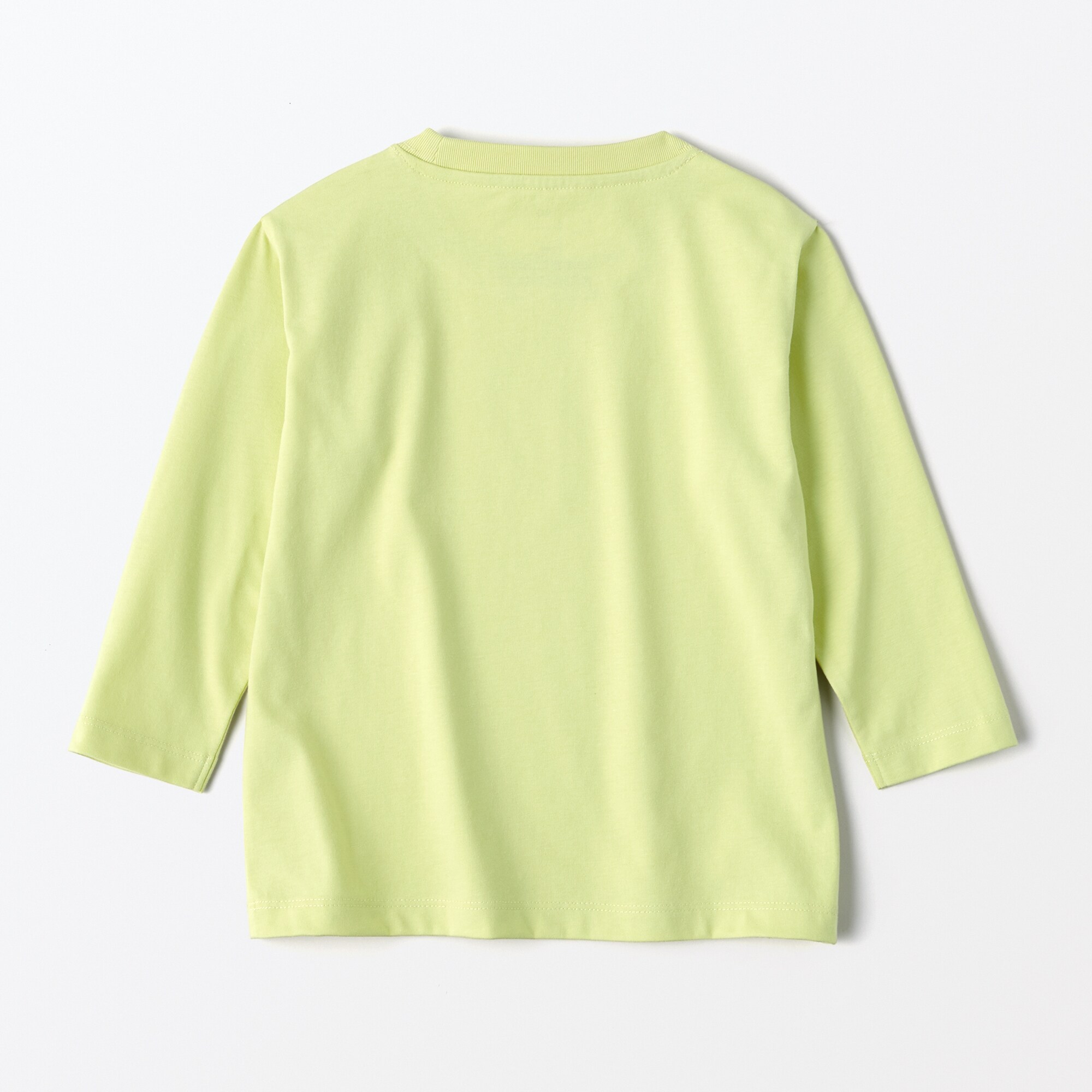 ベビー　あたまするっと　クルーネック長袖Ｔシャツ　無地