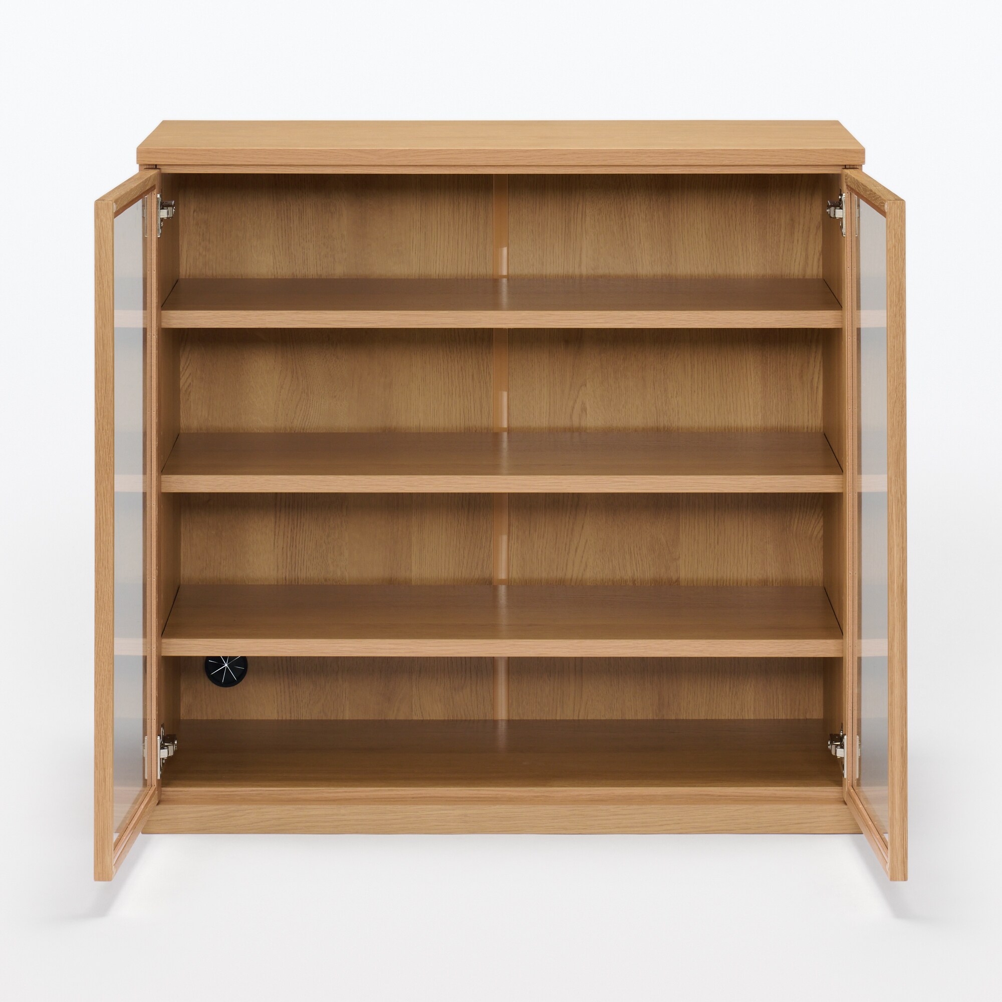 木製キャビネット　ガラス扉