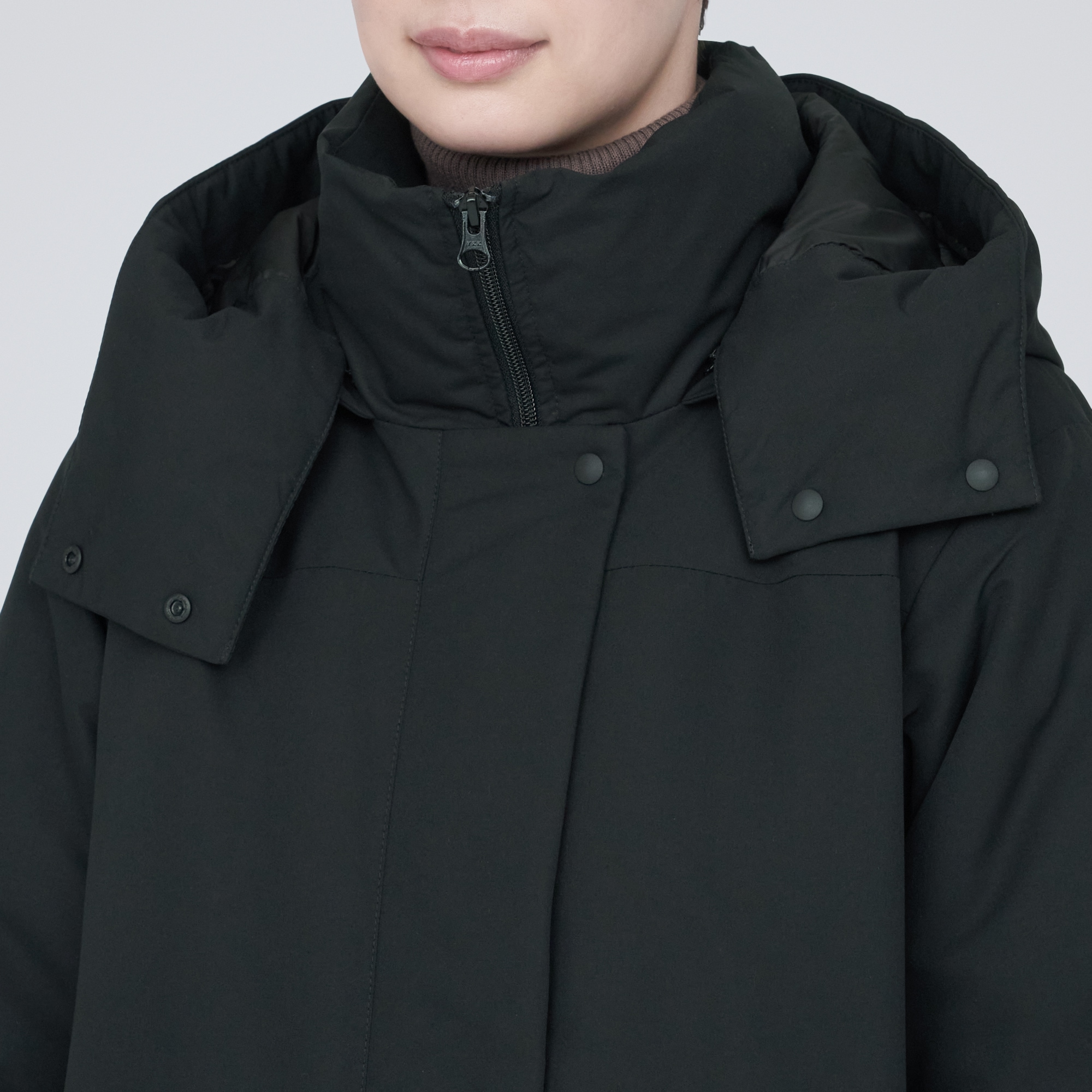 撥水フード付きダウンコート