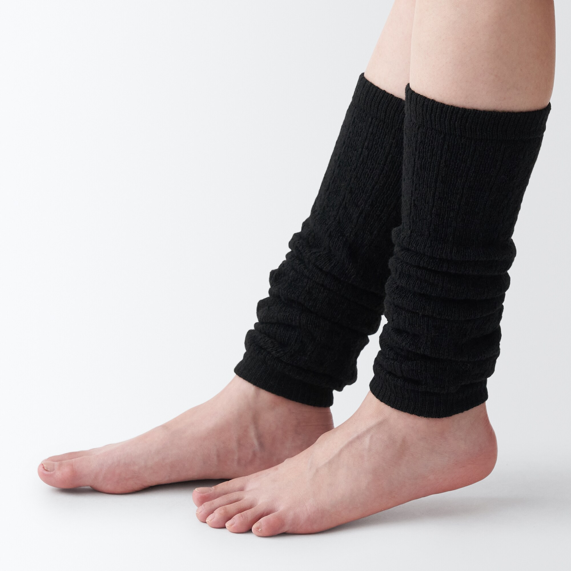 ヤク混　手にも使える　レッグウォーマー