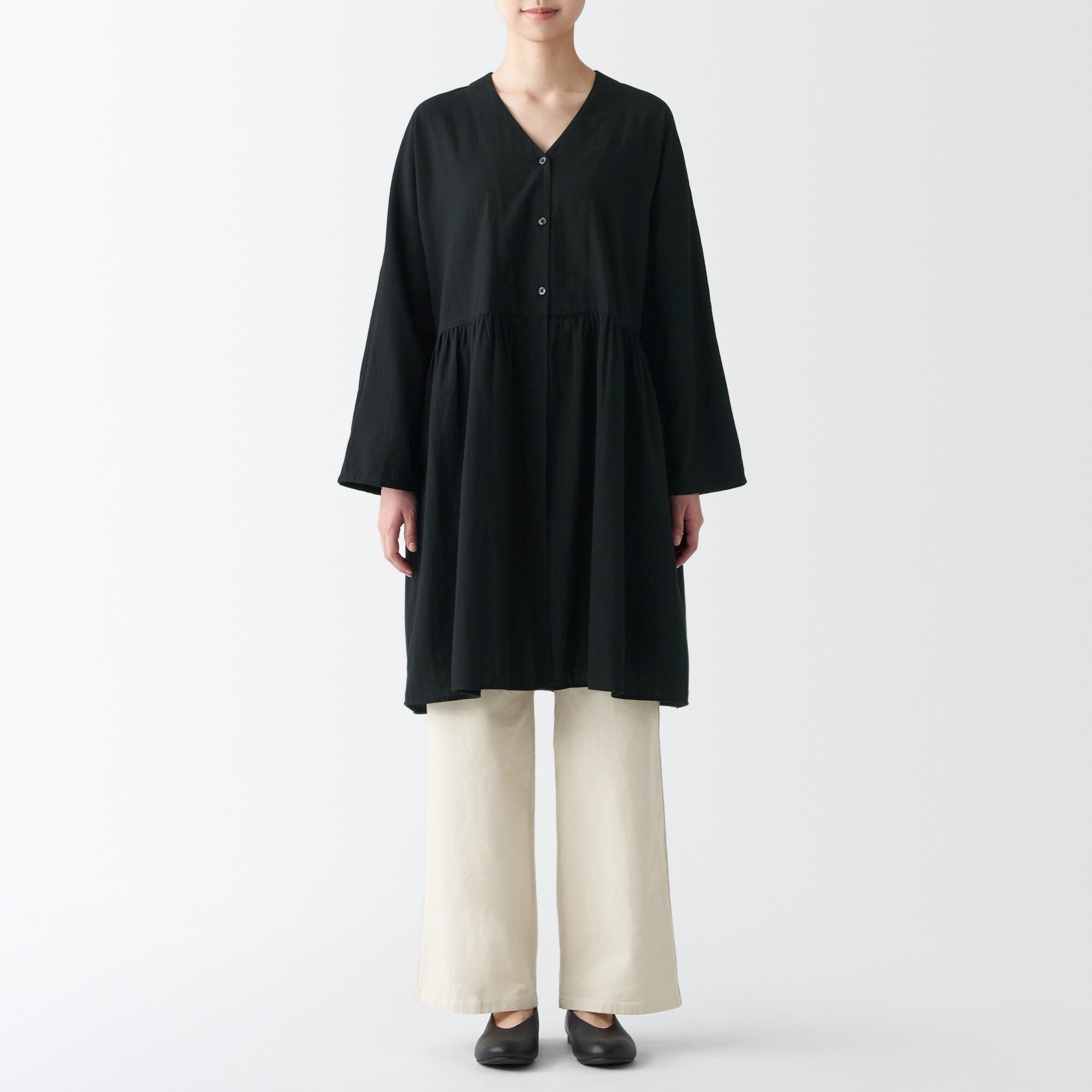 インドの手紡ぎ手織りチュニック（婦人）