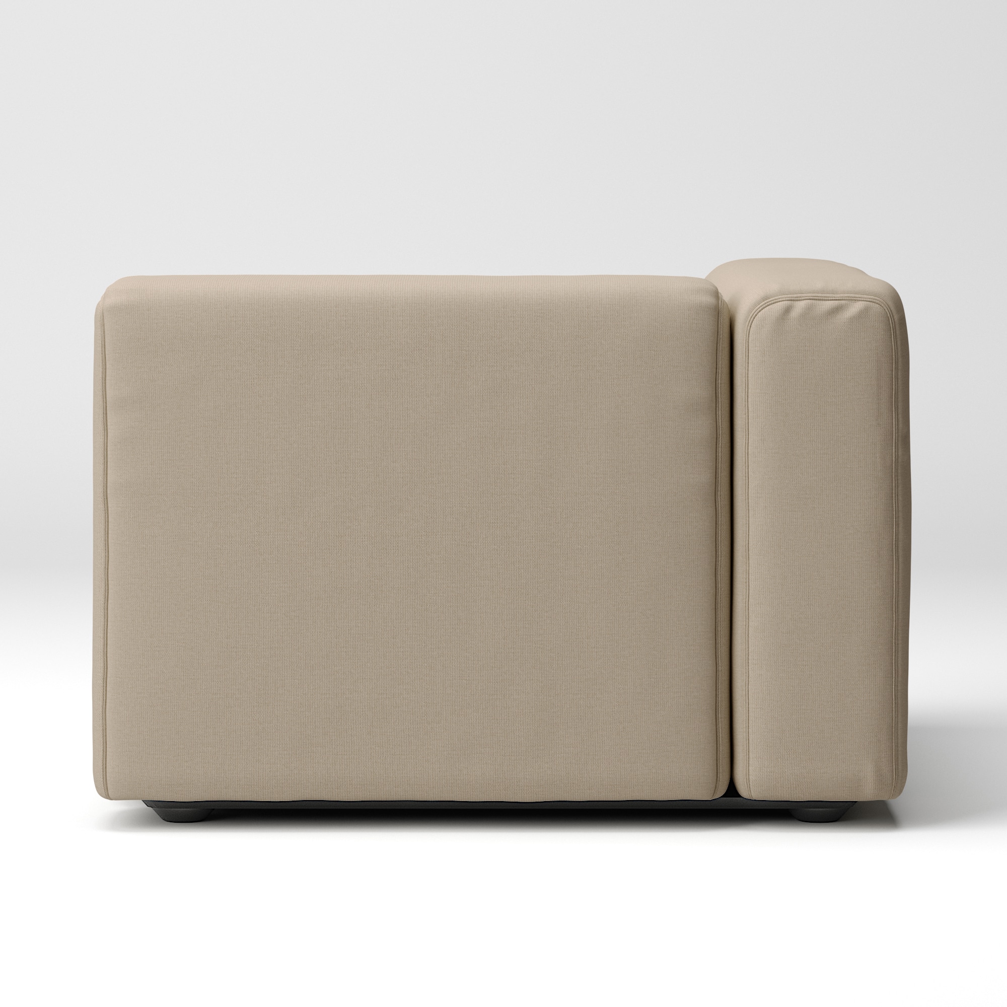 【カバー】綿麻バスケット織ユニットソファアーム付・大・幅９８ｃｍ用カバー