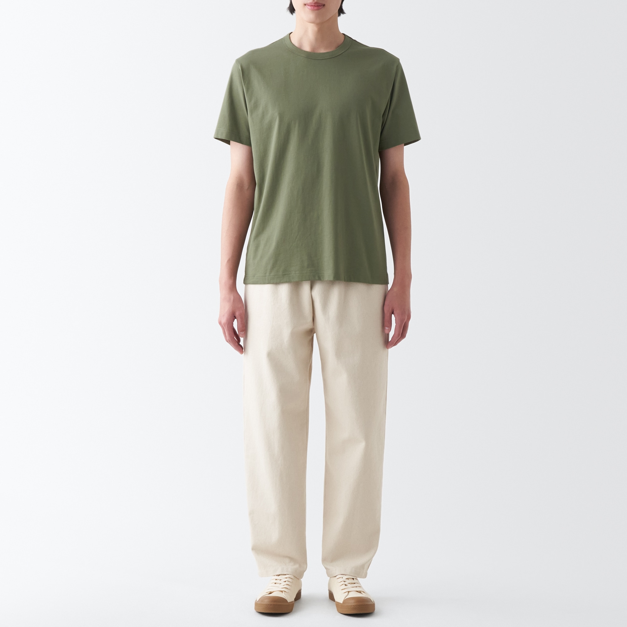 天竺編みクルーネック半袖Ｔシャツ