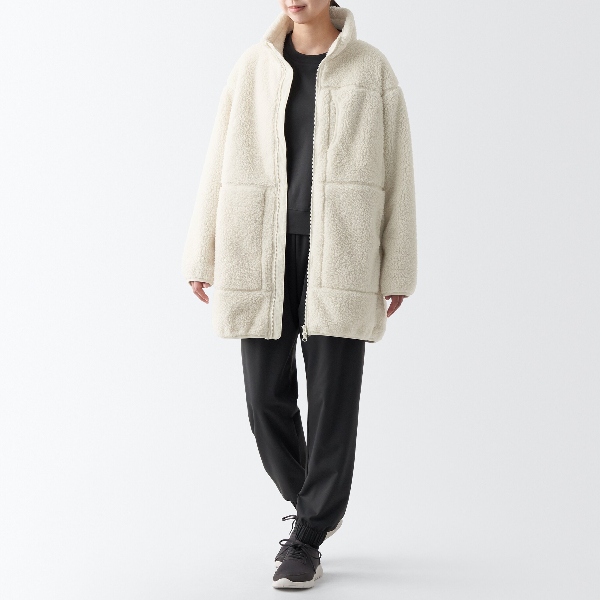 防風フリースコート