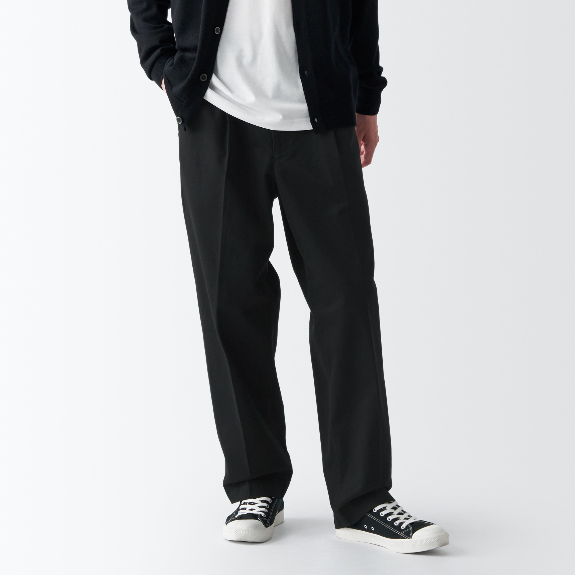 【ワイド】チノタックワイドパンツ