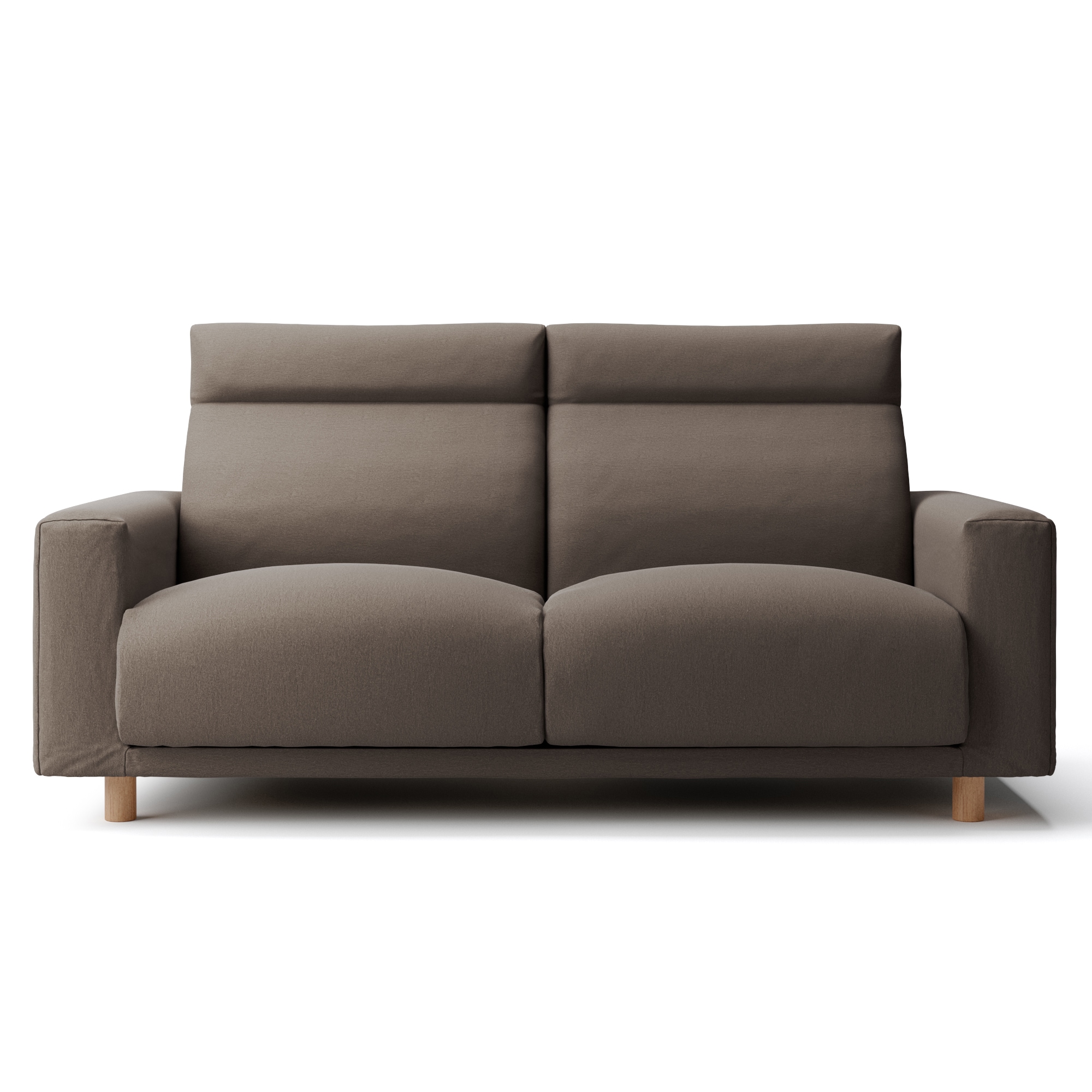 【カバー】洗いざらしの綿帆布ソファ本体２．５Ｓフェザーポケットコイルハイバックカバー／生成