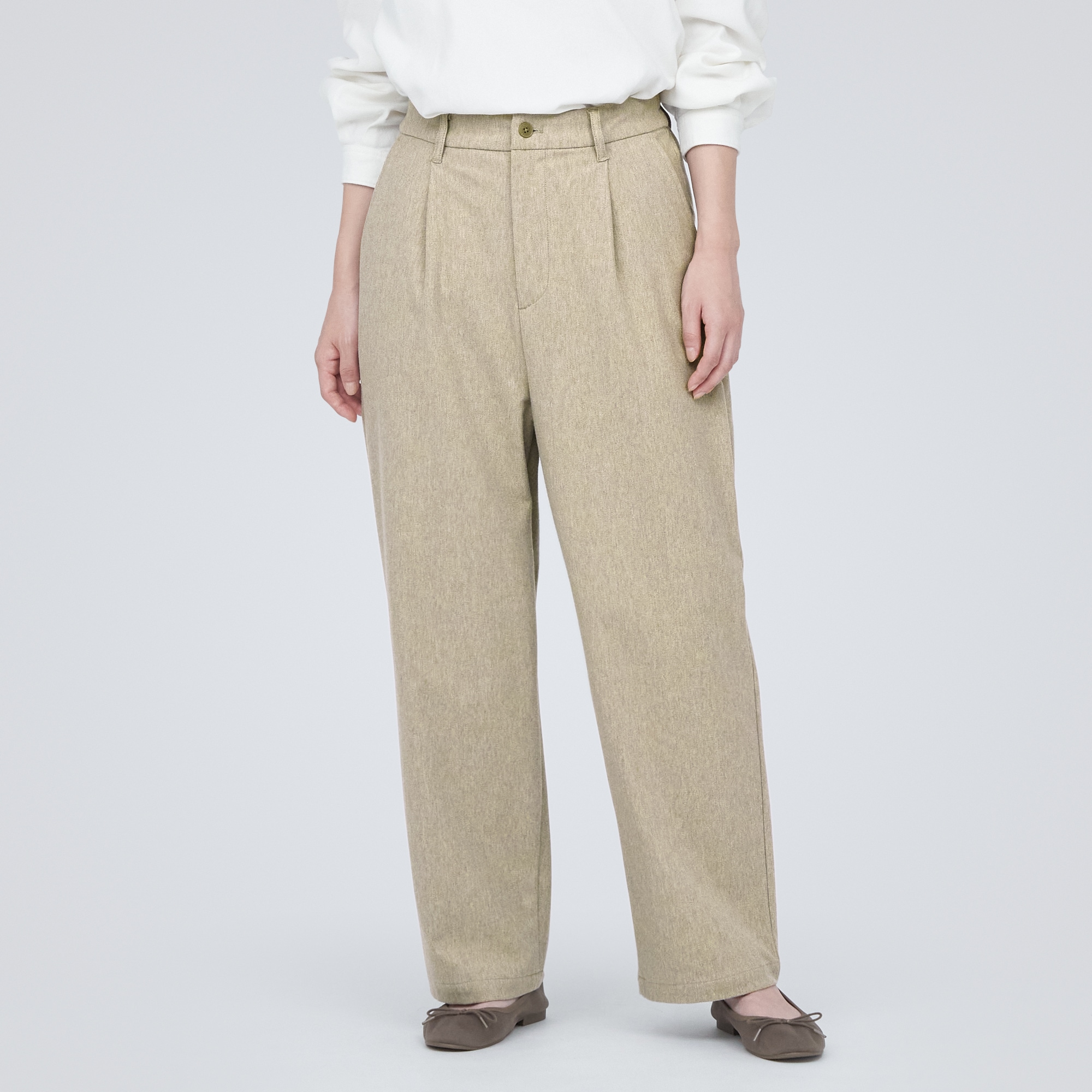 ストレッチ起毛タックパンツ