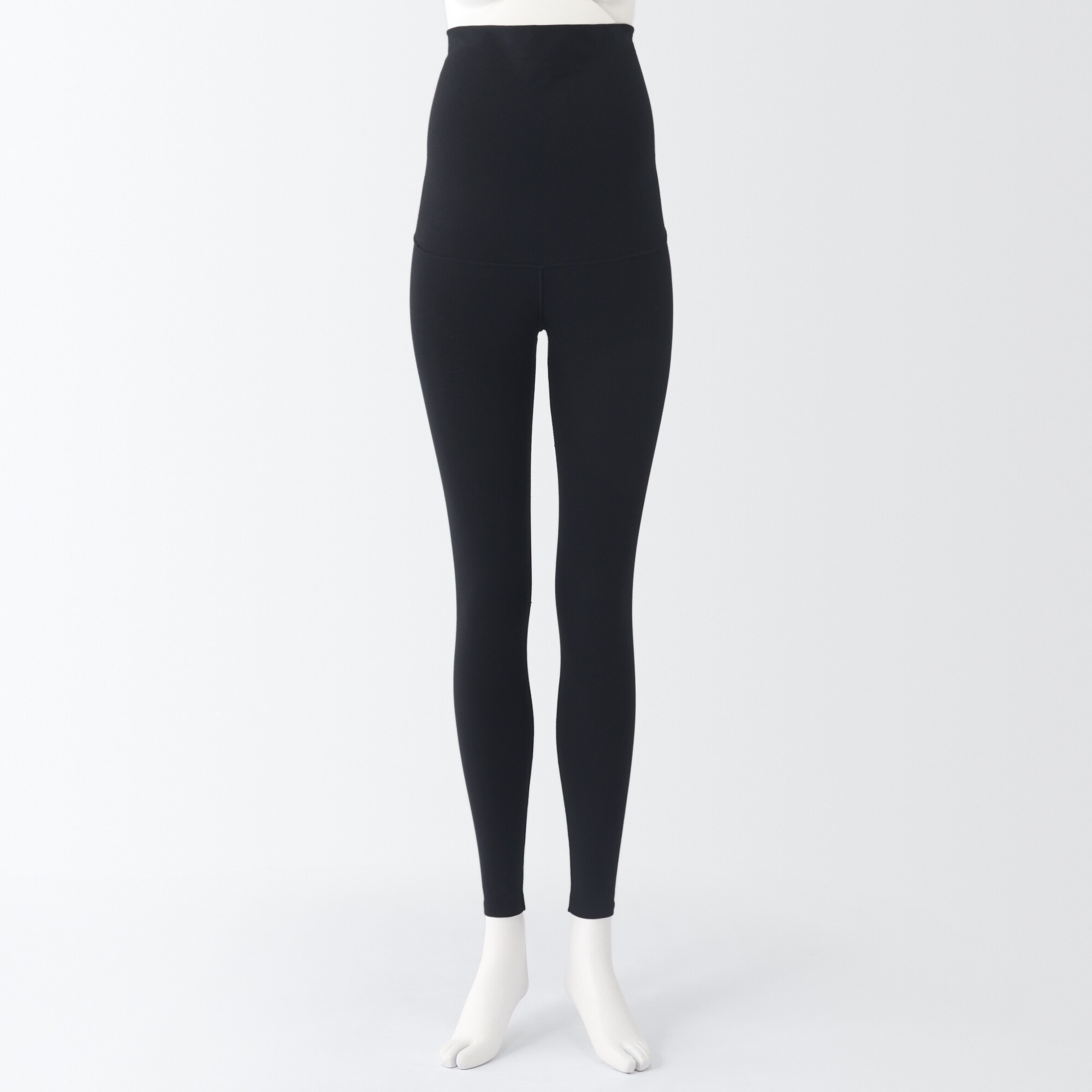 ストレッチ天竺編み　腹巻つきレギンス（十分丈）