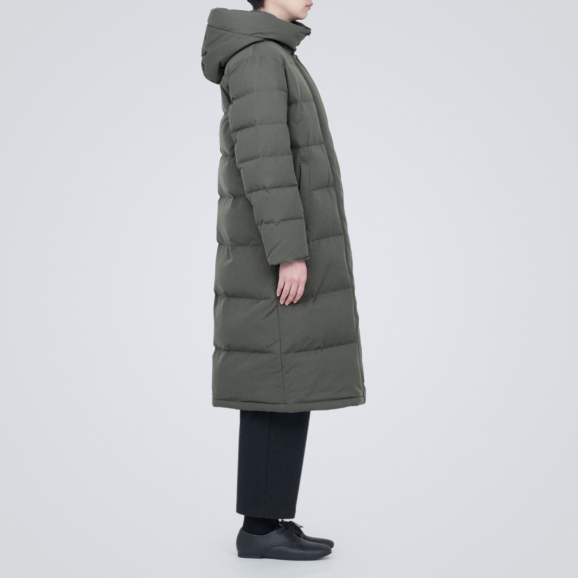 撥水ロングダウンコート