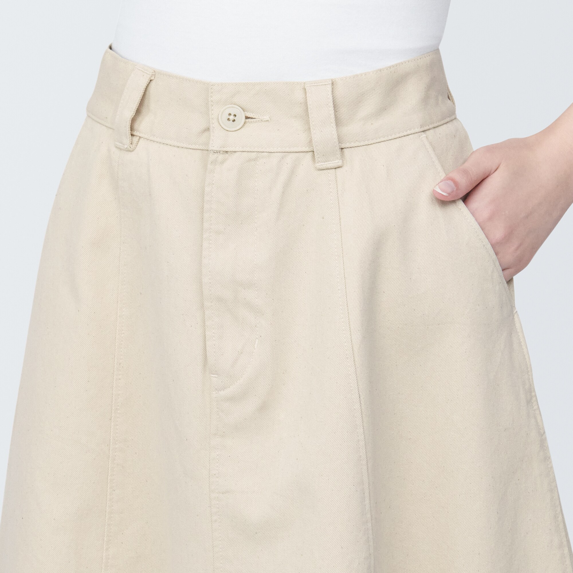 婦人　木の実から作ったカポック混フレアスカート