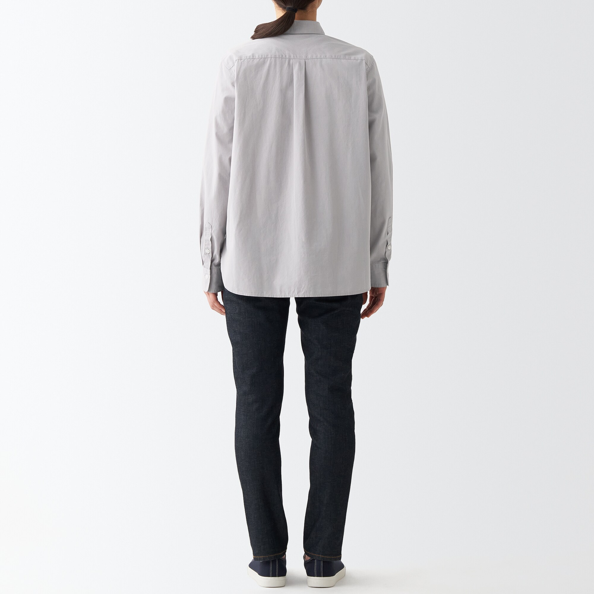 洗いざらしブロードレギュラーカラーシャツ