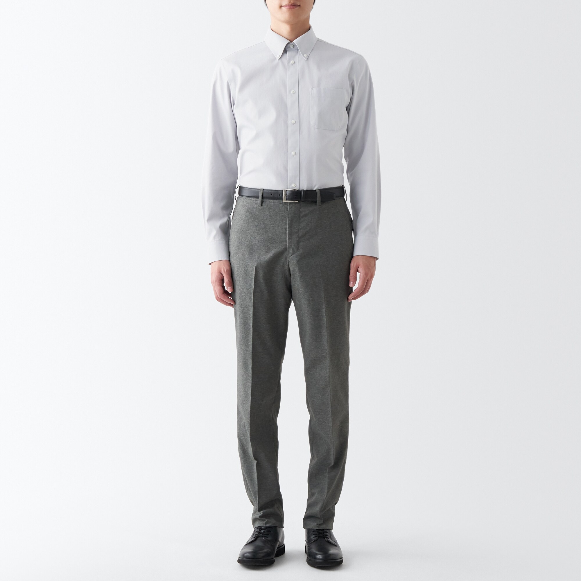 ノンアイロンビジネスボタンダウン長袖シャツ