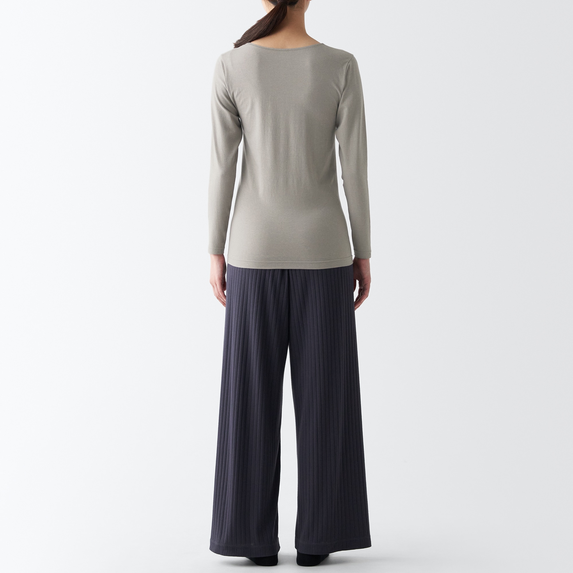 あったか綿　クルーネック長袖Ｔシャツ