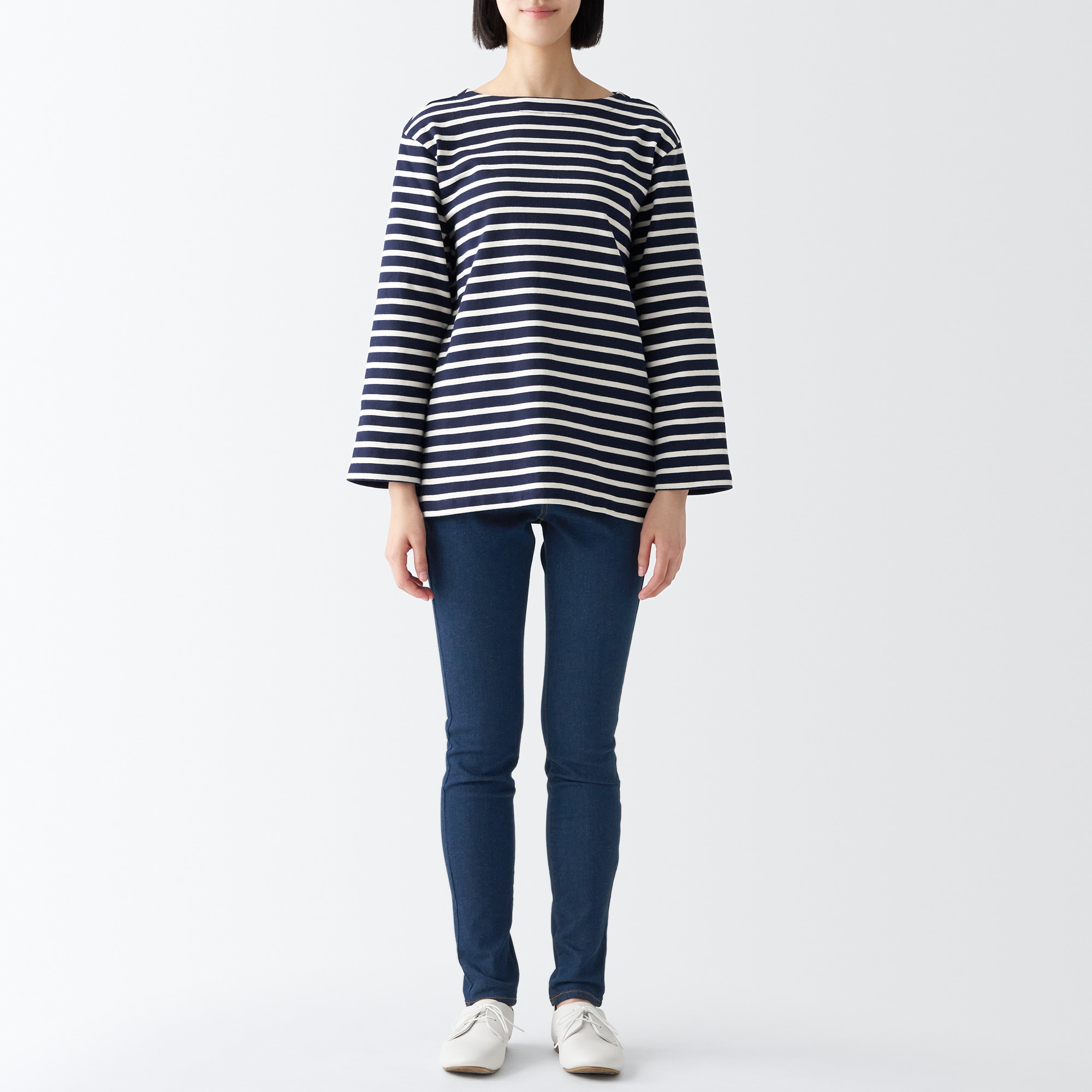 【スキニー】スーパーストレッチデニムスキニーパンツ（股下７５ｃｍ）ブルー