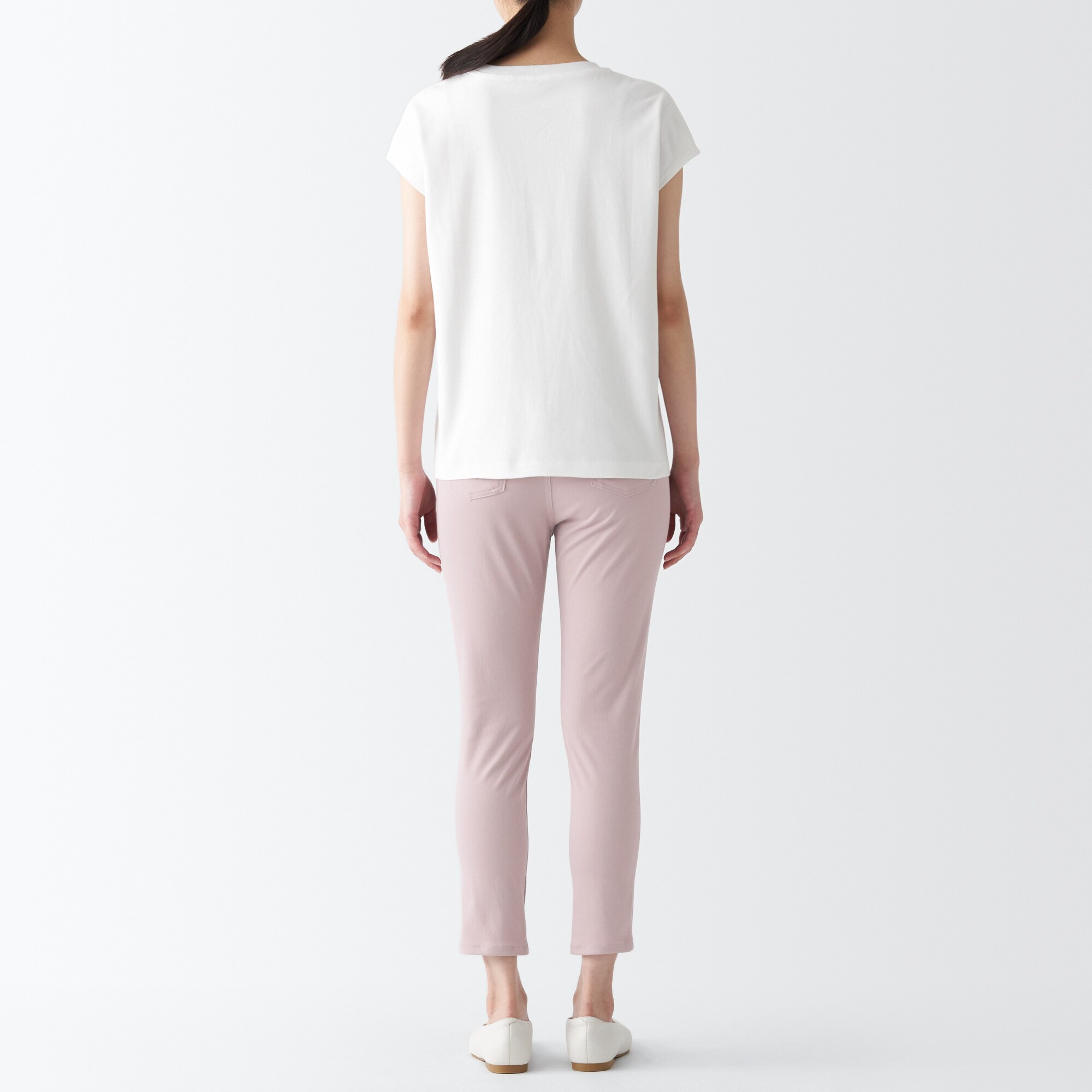 涼感ストレッチクロップドレギンスパンツ