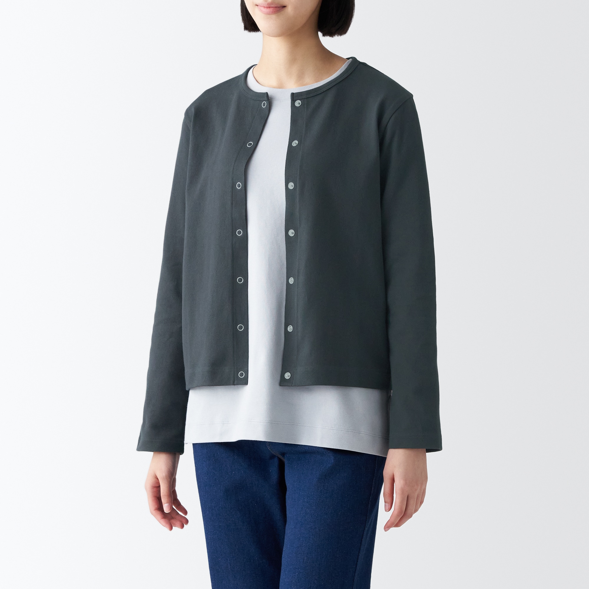 太番手カーディガン