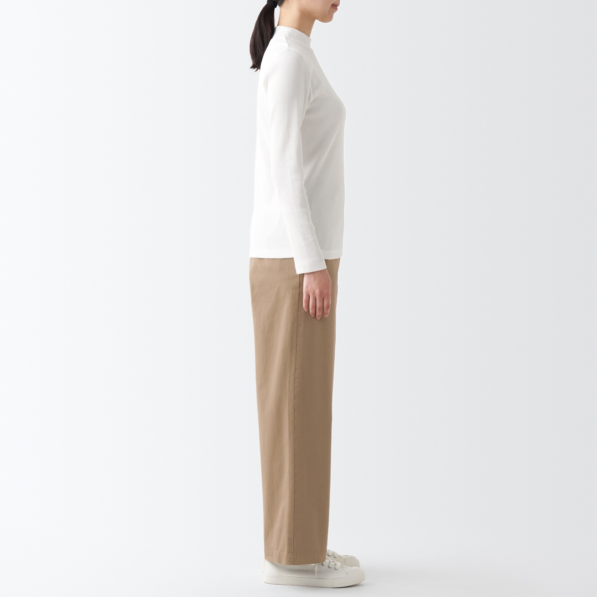 縦横ストレッチチノワイドパンツ（股下７３ｃｍ）新サイズ対応