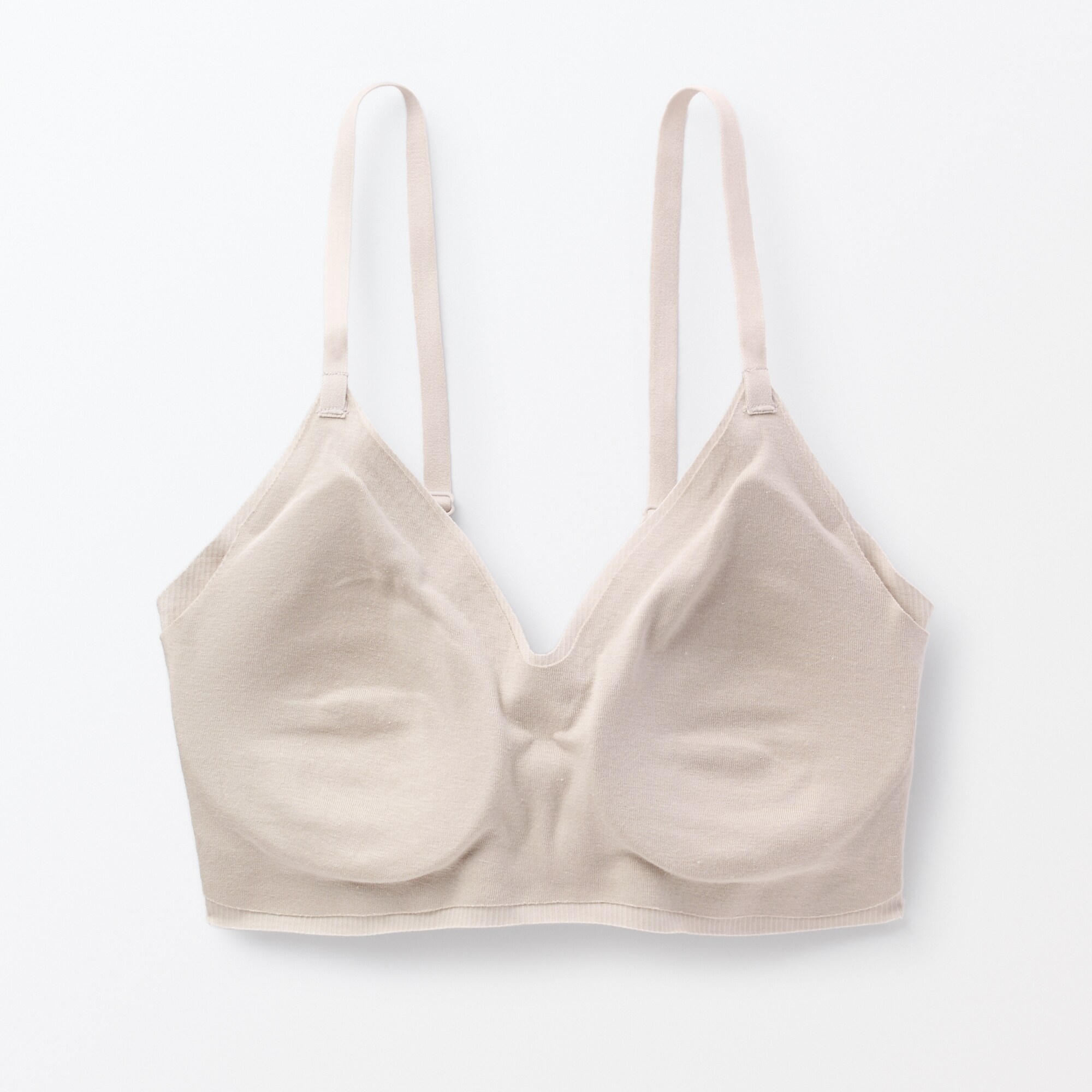 肌あたりがやさしいリブブラジャー