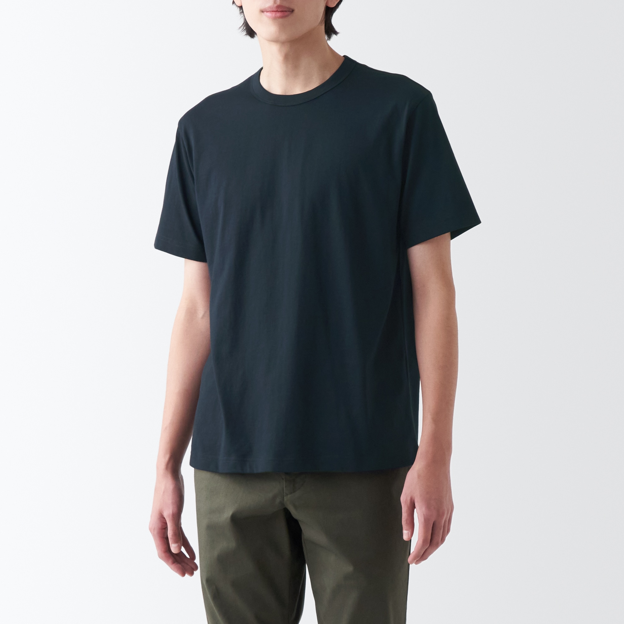 天竺編みクルーネック半袖Ｔシャツ