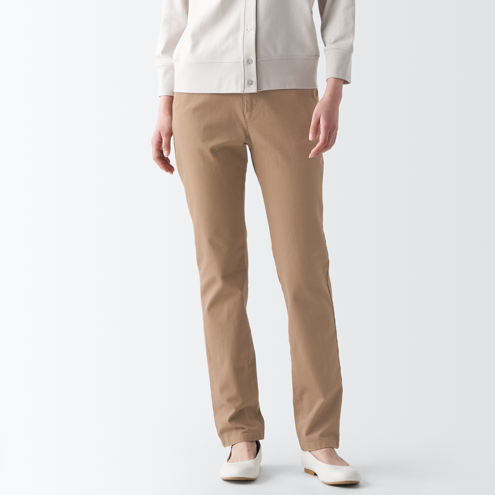 【スリム】縦横ストレッチチノスリムテーパードパンツ（股下７５ｃｍ）