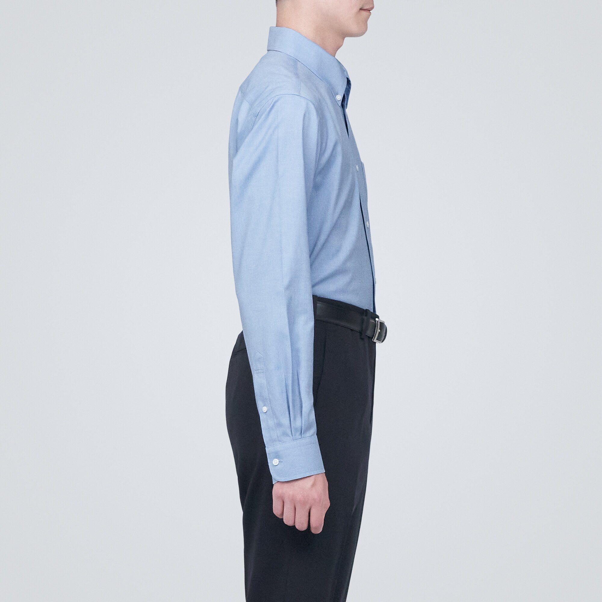 ノンアイロンビジネスボタンダウン長袖シャツ