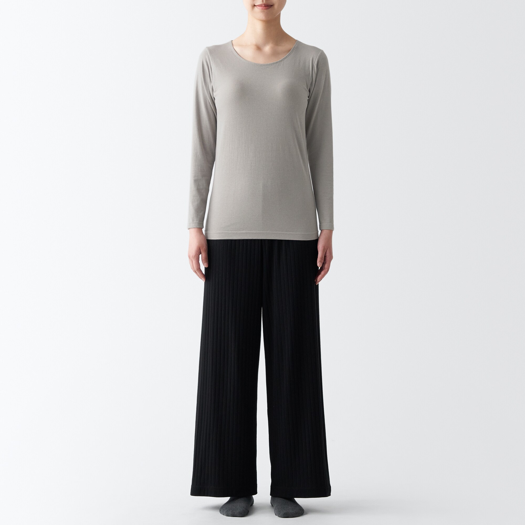 あったか綿　ブラ長袖Ｔシャツ