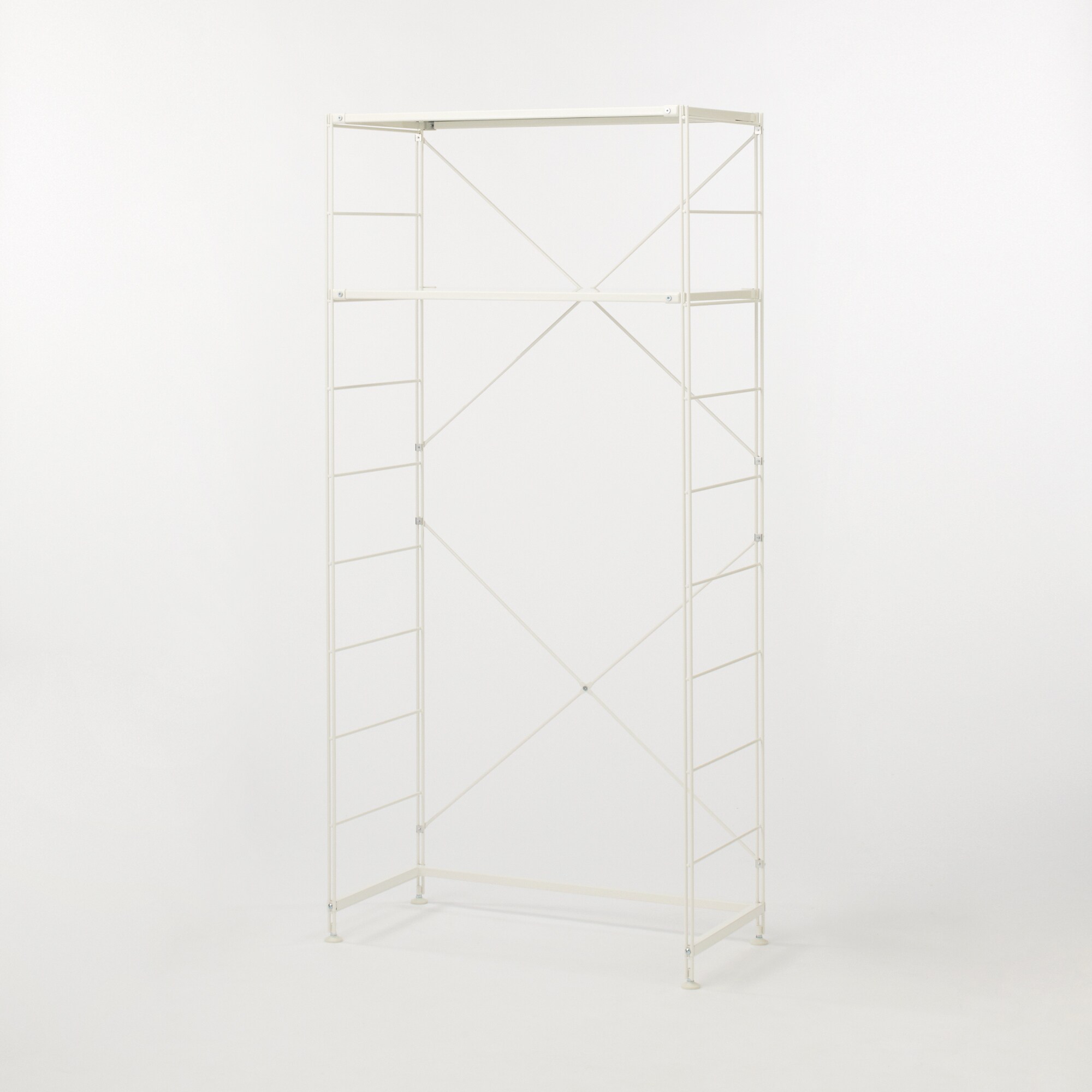 【数量限定】スチールユニットシェルフ　ランドリーセット　ライトグレー