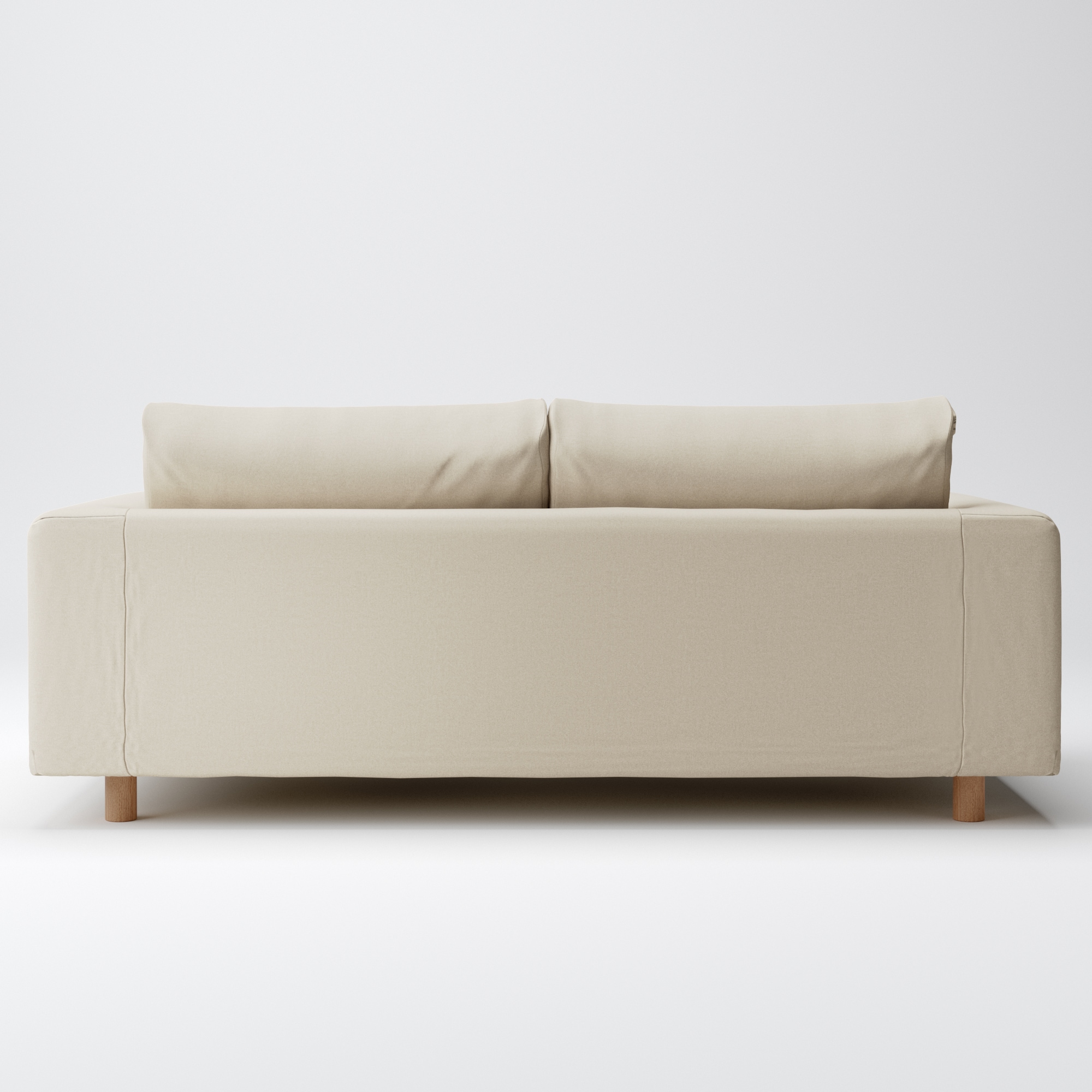 【カバー】綿シェニールソファ本体２．５シーターフェザーポケットコイル用カバー／ライトグレー